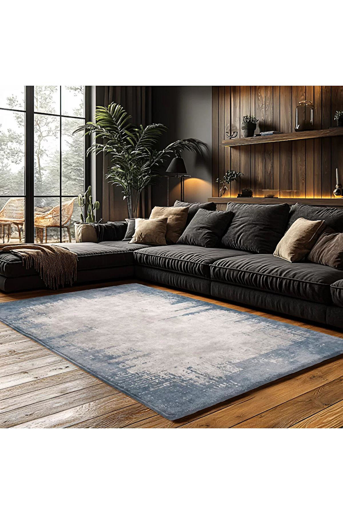 Halı Kaymaz Taban Trend Vintage Yıkanabilir Dijital Baskı
