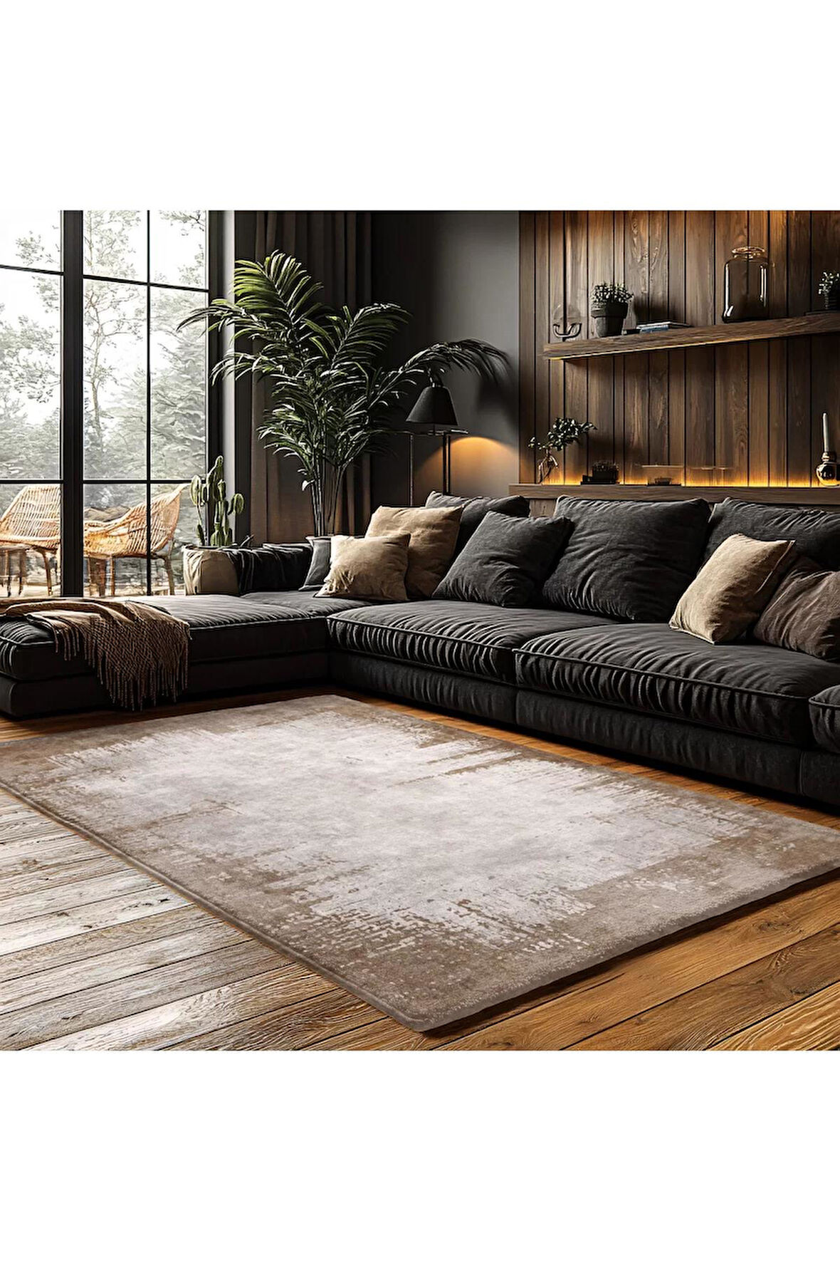 Halı Kaymaz Taban Trend Vintage Yıkanabilir Dijital Baskı