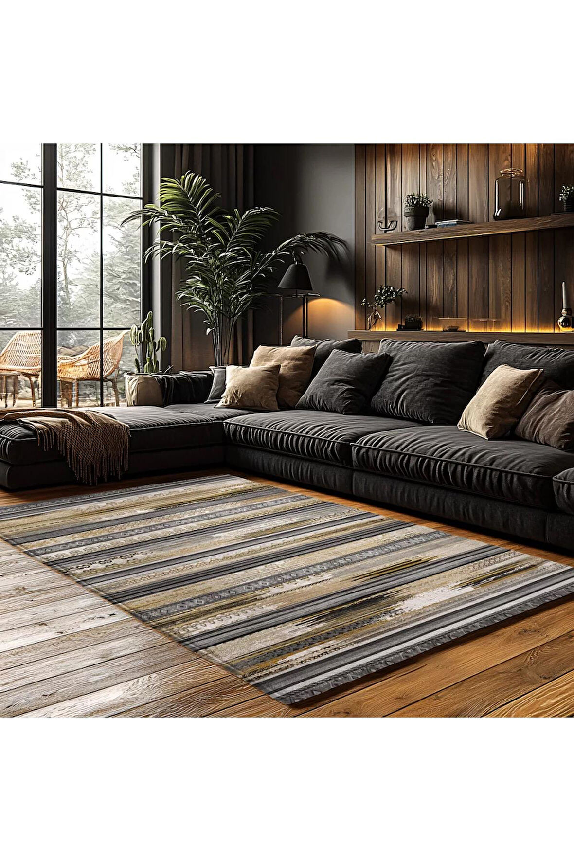 Halı Kaymaz Taban Trend Vintage Yıkanabilir Dijital Baskı
