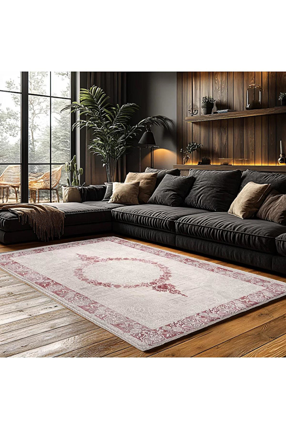Halı Kaymaz Taban Trend Vintage Yıkanabilir Dijital Baskı