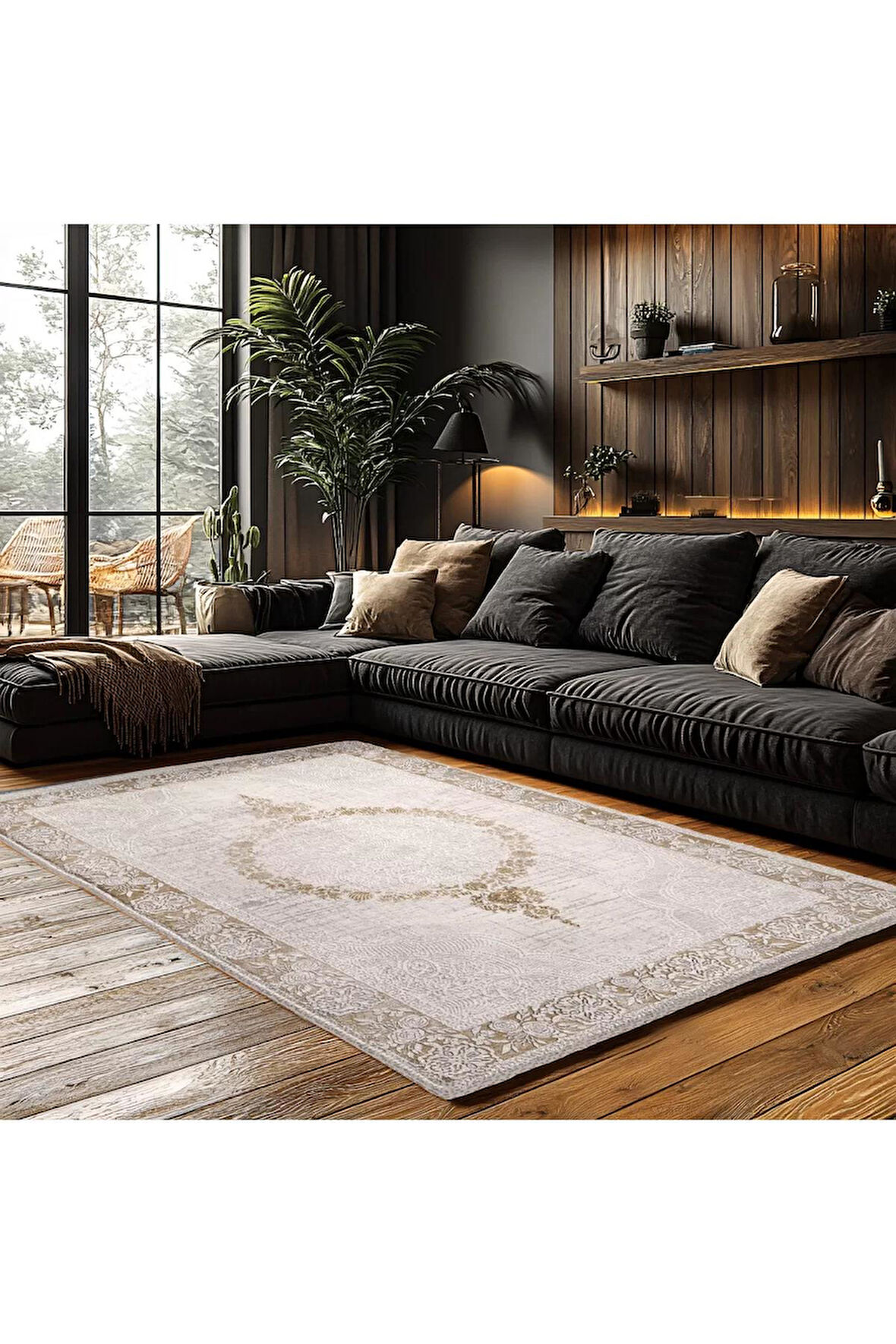 Halı Kaymaz Taban Trend Vintage Yıkanabilir Dijital Baskı