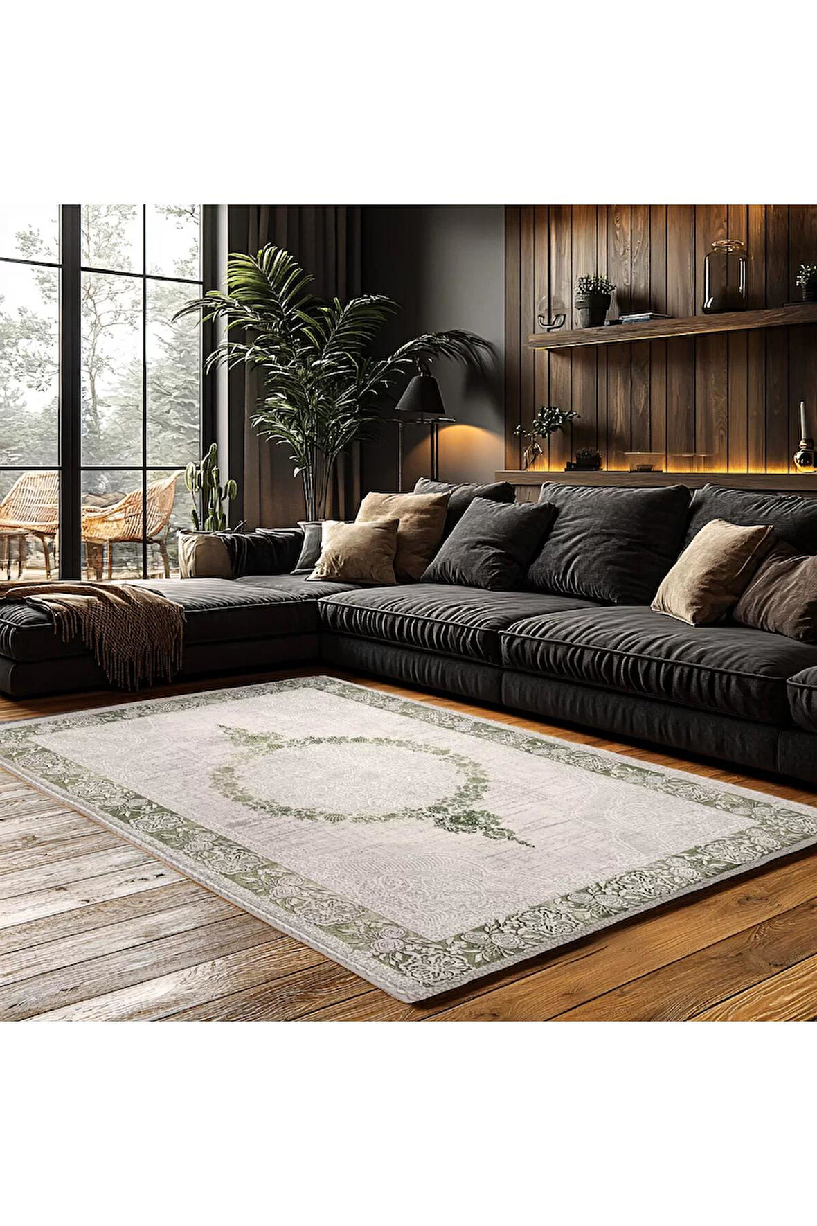 Halı Kaymaz Taban Trend Vintage Yıkanabilir Dijital Baskı