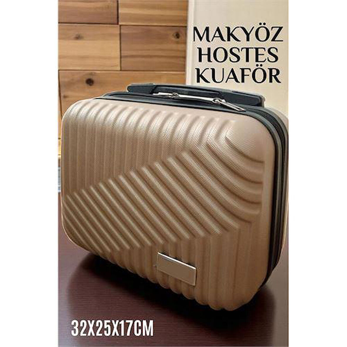 Modacar Makyaj Çantası Kuaför Çantası Kabin içi Çanta Hostes Çantası BEJ