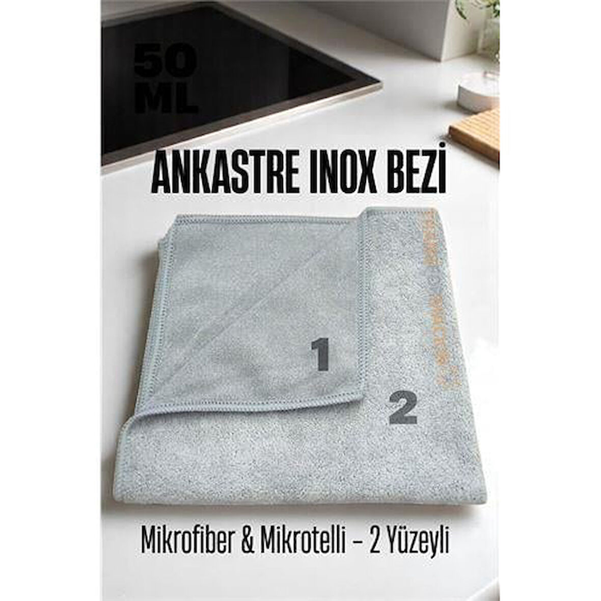 ModaCar Çift Yüzeyli Ankastre Bezi - Oack Fırın Barbekü Mikrodalga Temizlik Bezi