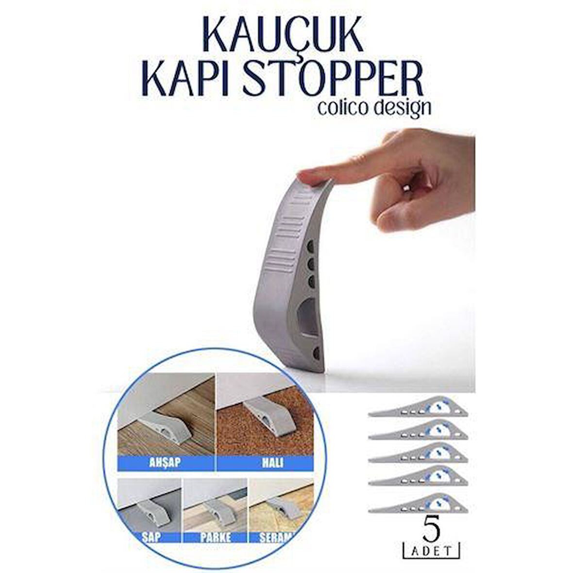 ModaCar Kauçuk Kapı Stopperi Colico Design 5 Adet 