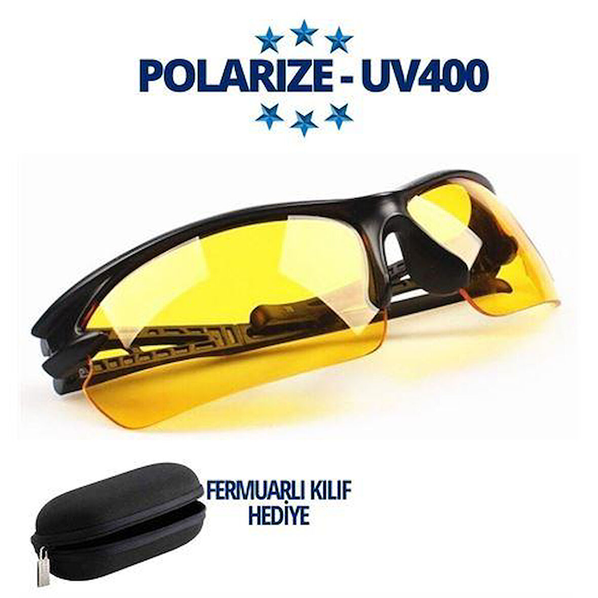 ModaCar Polarize UV400 Sarı Camlı Güneş Gözlüğü 