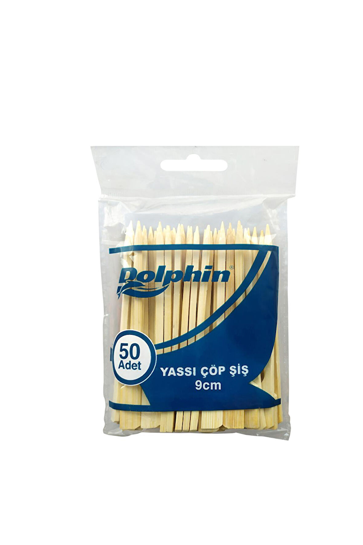Alsepeteavm  Dolphin Yassı Kokteyl Bambu 9cm 50li