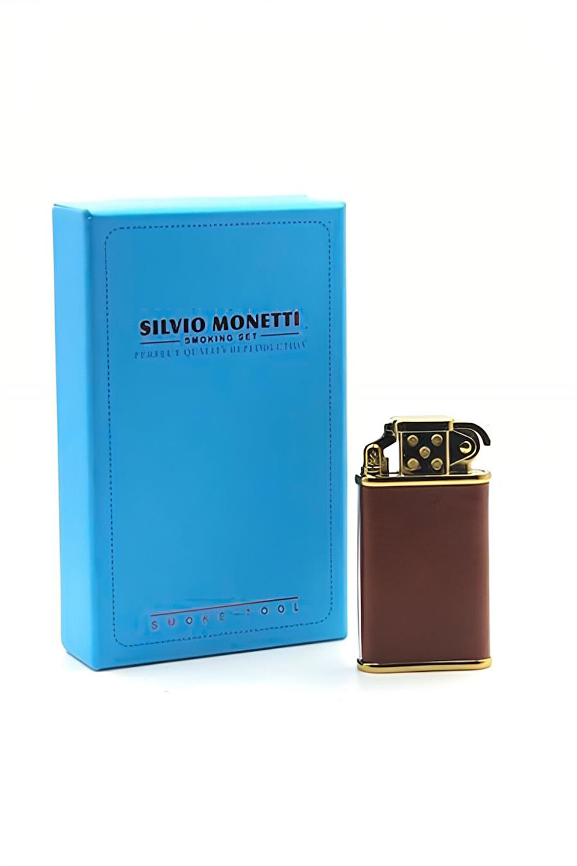 Alsepeteavm Silvio Monetti Altın Kahverengi Gazlı Çakmak