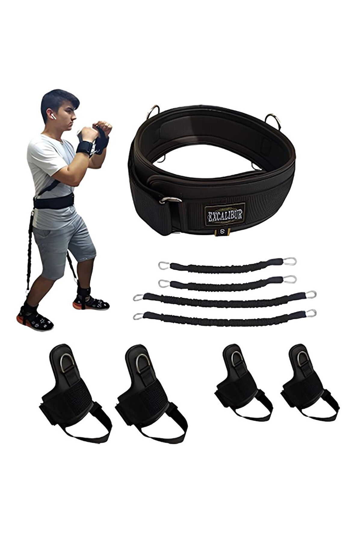 Alsepeteavm GÖLGE BOKSU FITNESS DİRENÇ LASTİĞİ SETİ M