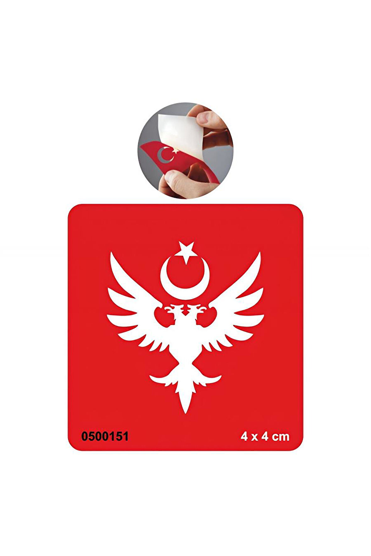 Alsepeteavm Çift Başlı Kartal Tattoo Geçici Dövme Şablonları Kına Kalıpları