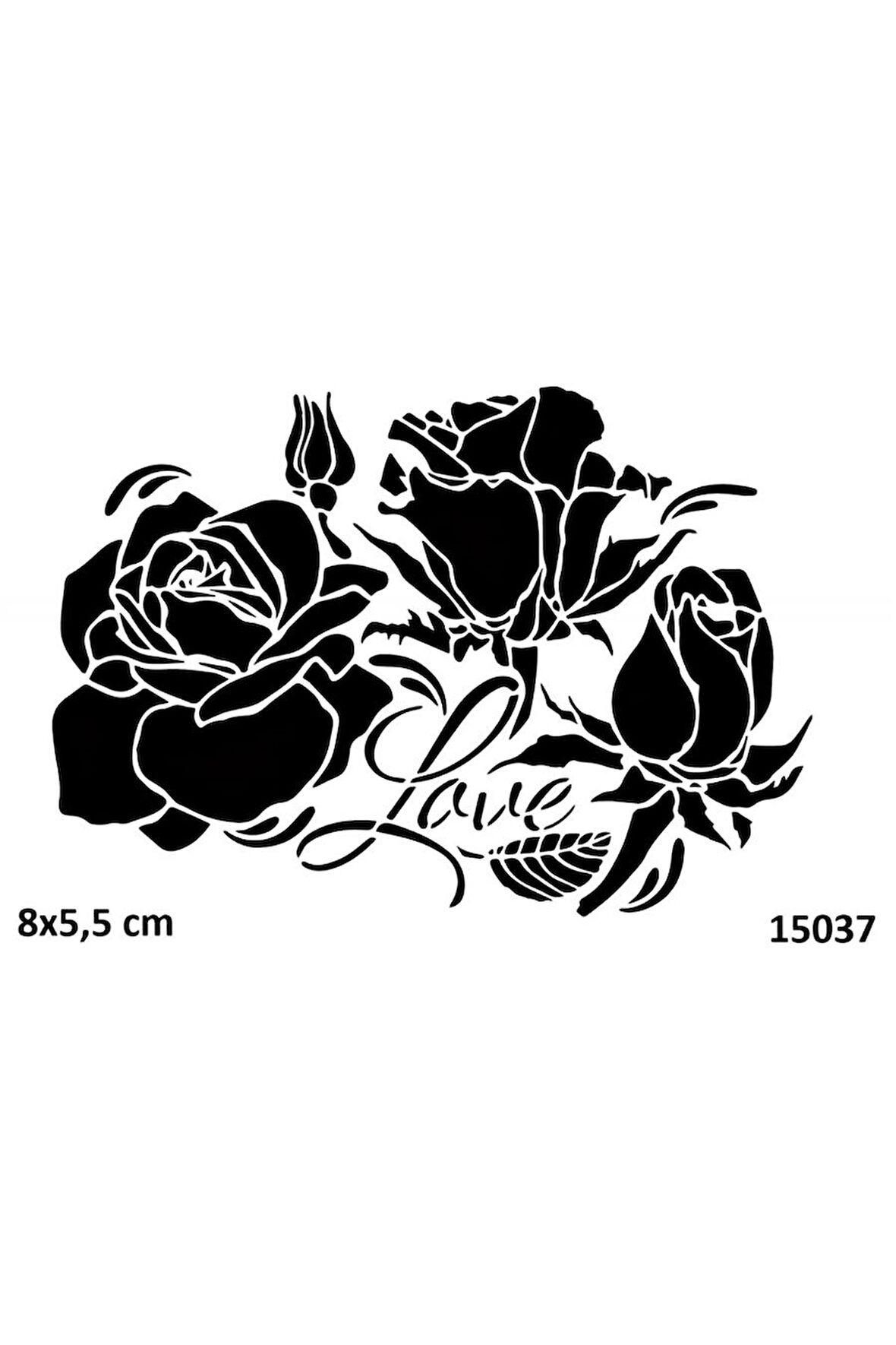 Alsepeteavm Love Gül Dövmesi Geçici Dövme Deseni