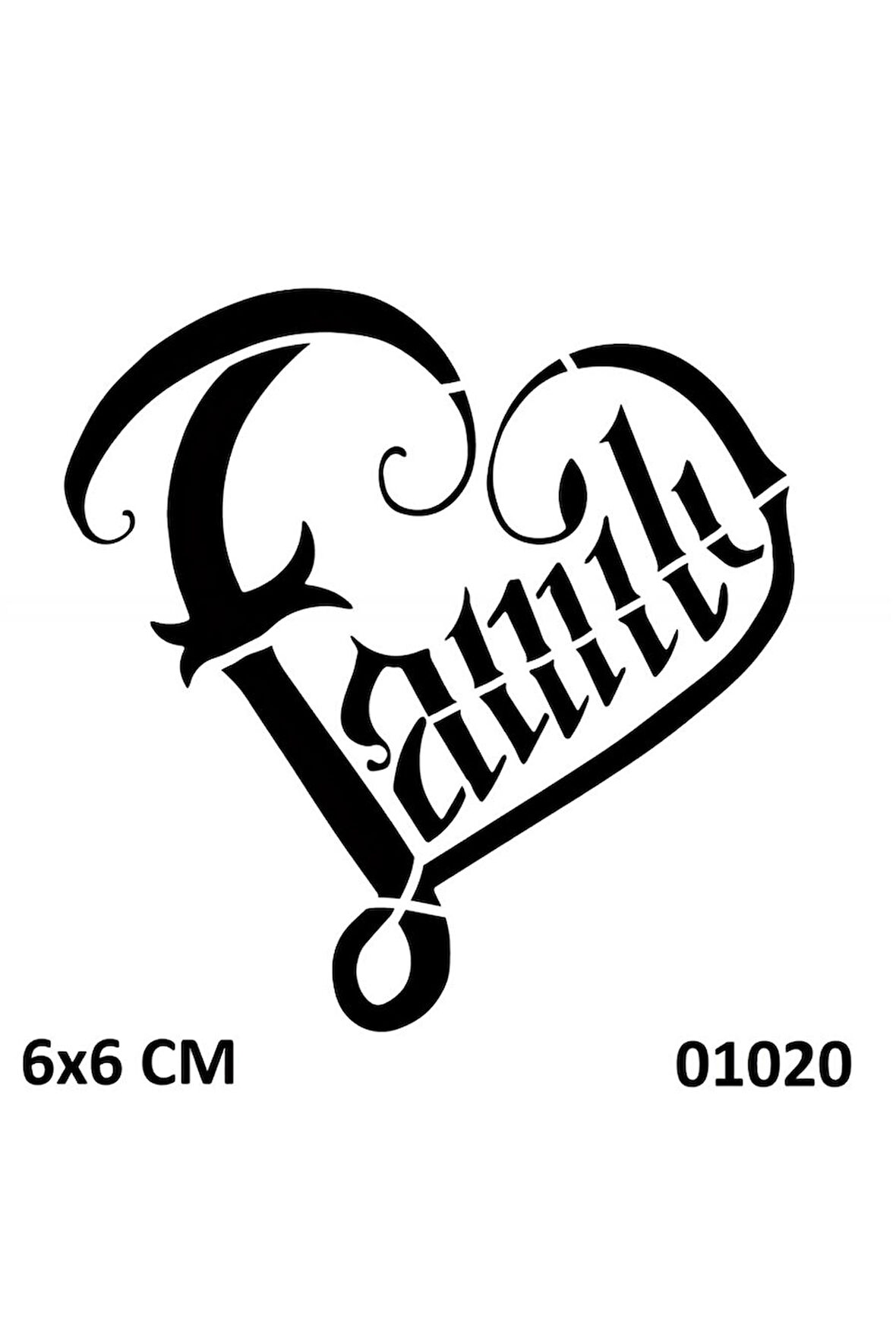 Alsepeteavm Family Aile Sembolü Geçici Dövme Şablonu