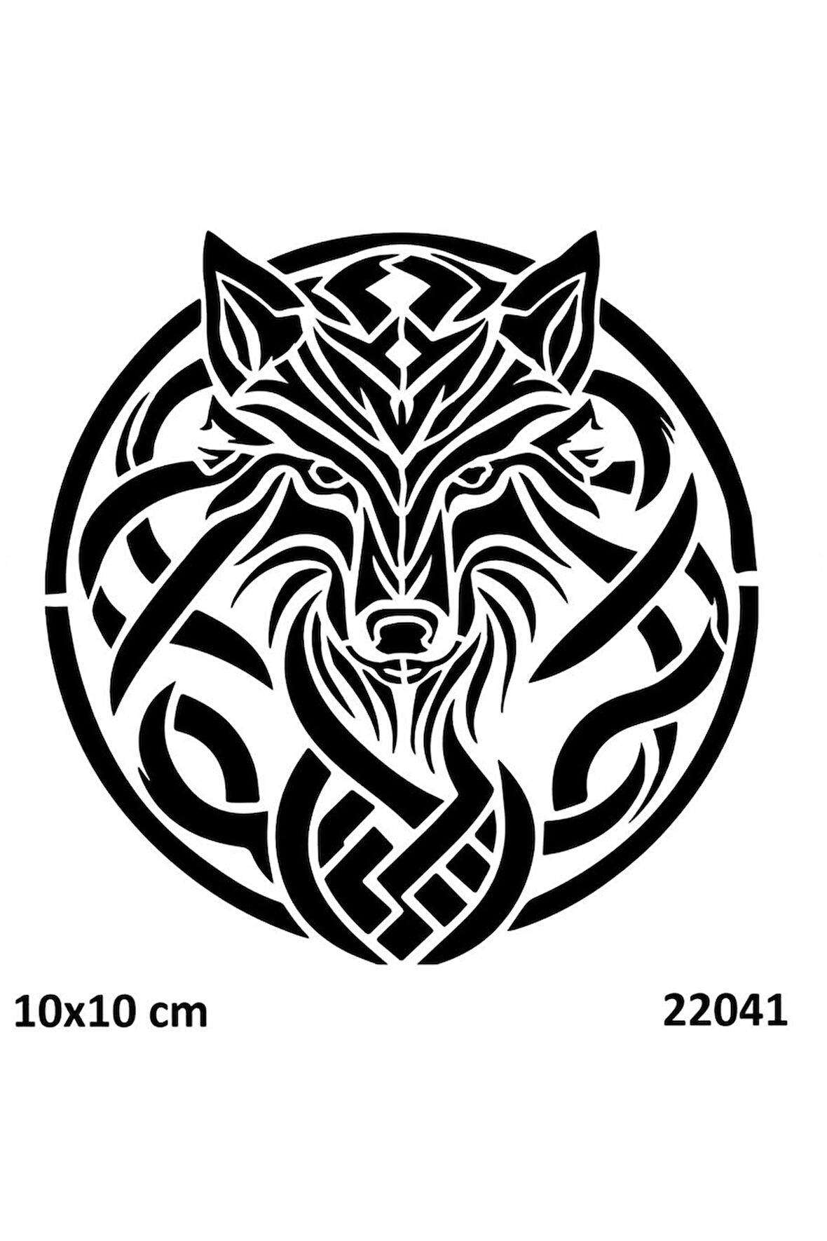 Alsepeteavm Tribal Bozkurt Dövmesi Geçici Dövme Deseni