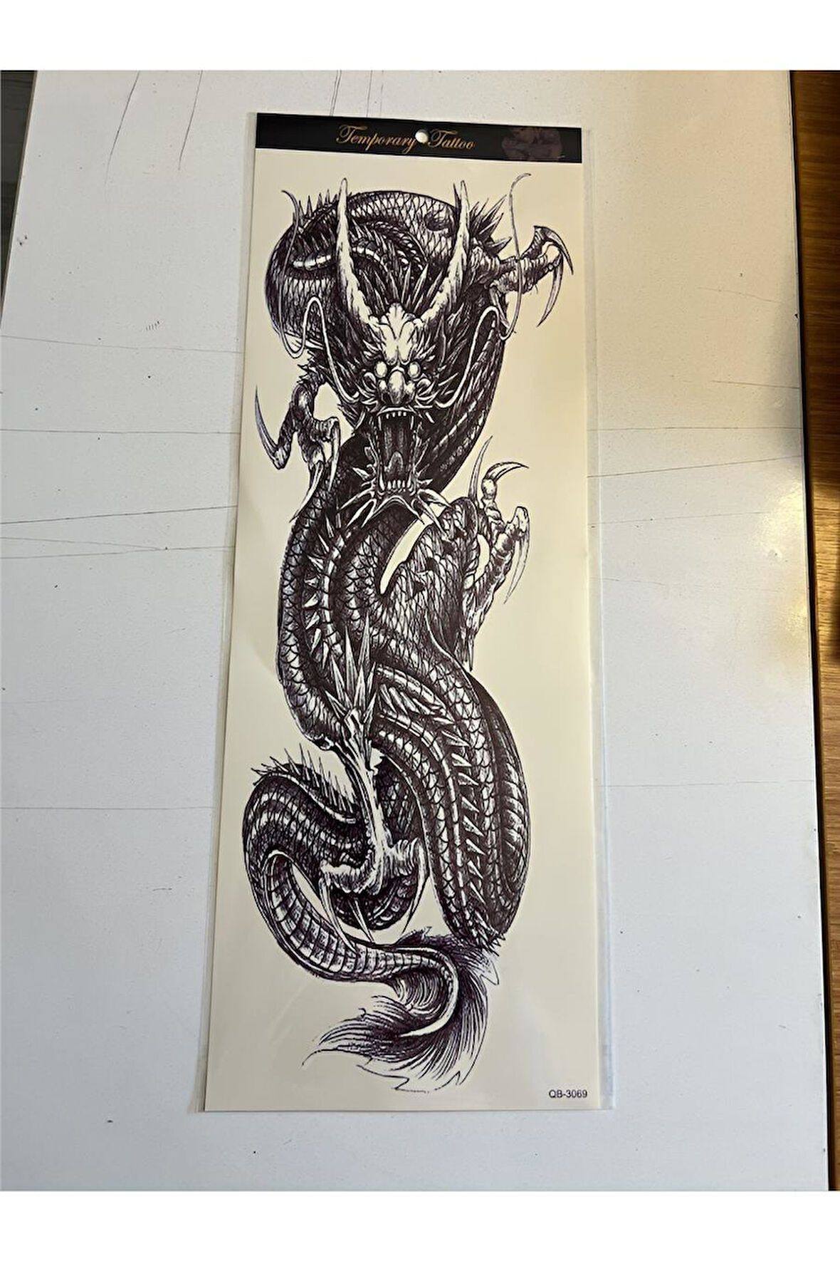Alsepeteavm Dragon 1 Hafta Kalıcı Tam Kol Bacak Yapıştırma Geçici Dövme 46 CM