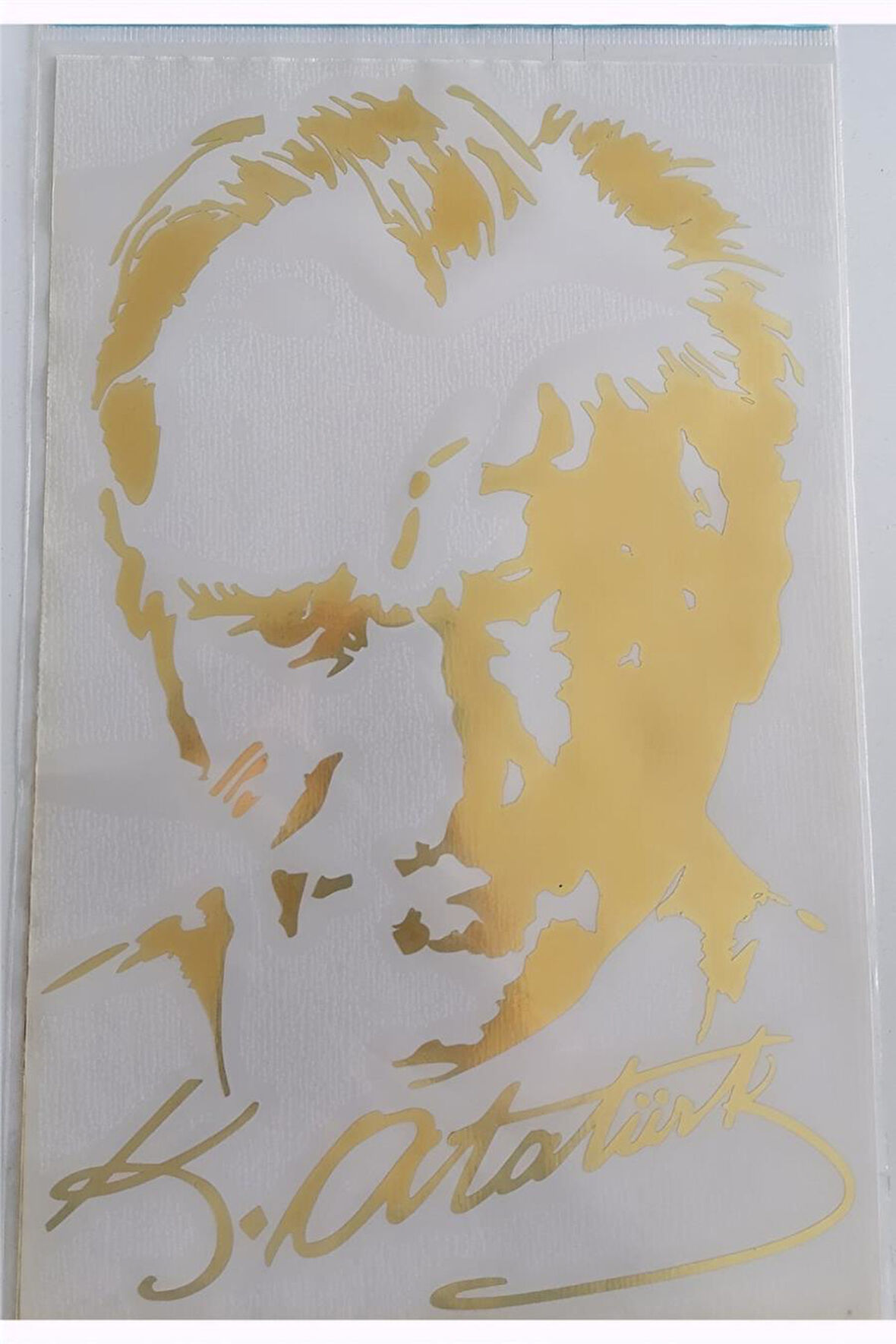 Alsepeteavm Atatürk Araba Çıkartması Sticker Dövme Gold