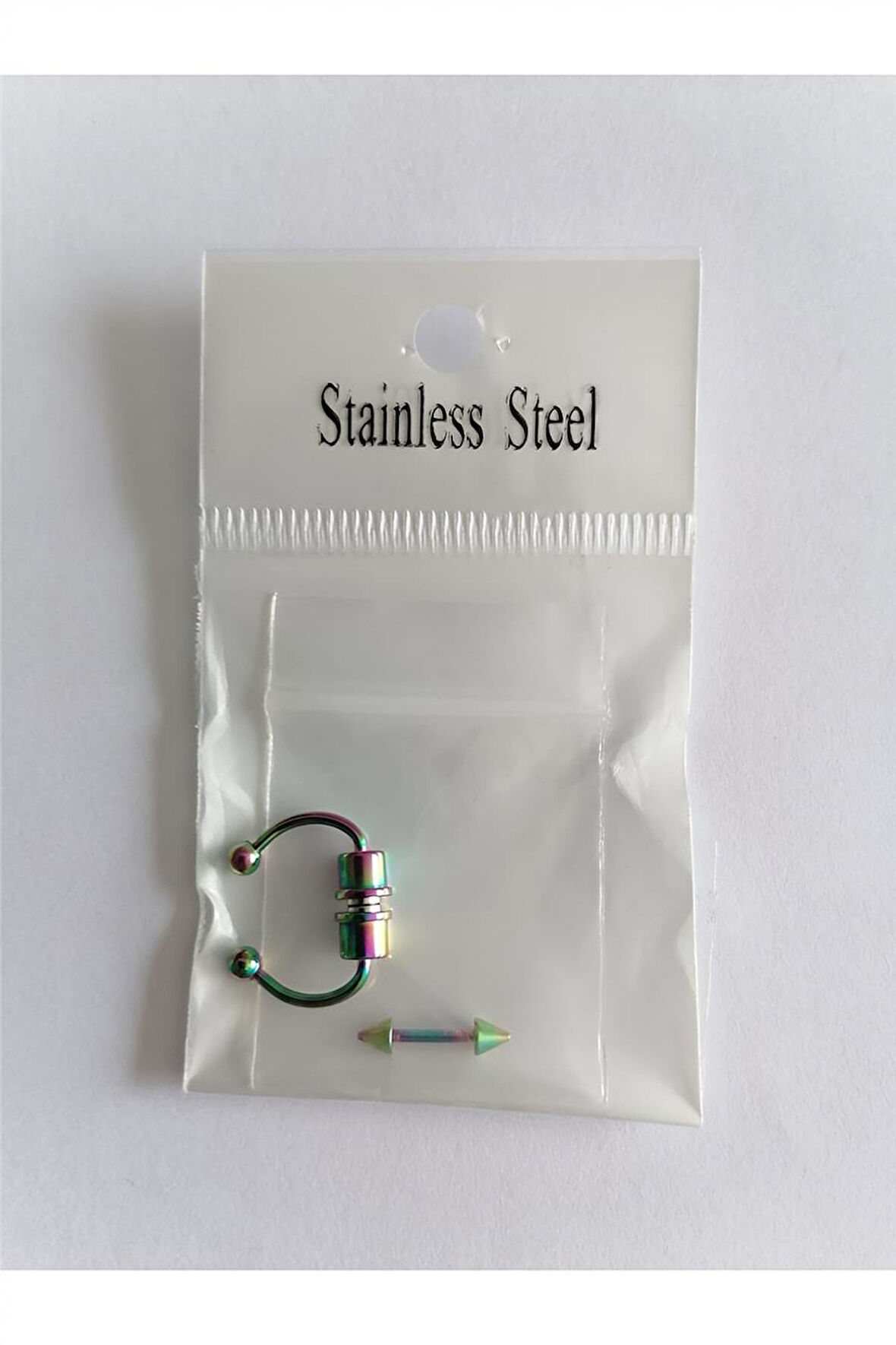 Alsepeteavm Mıknatıslı Fake Septum Piercing Hologram rengi