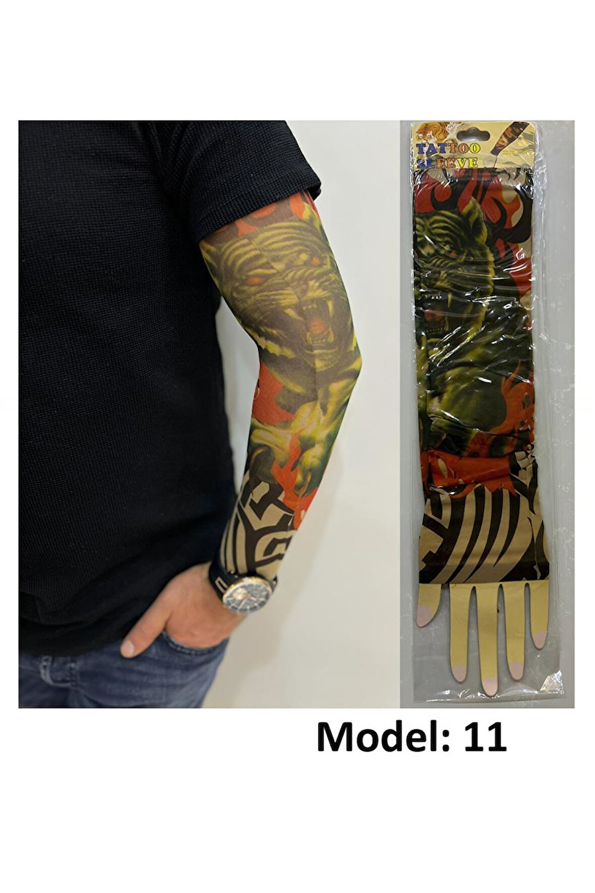 Alsepeteavm Giyilebilir Dövme Çift Kol 2 Adet Kol Çorap Dövmesi Sleeve tattoo Model11