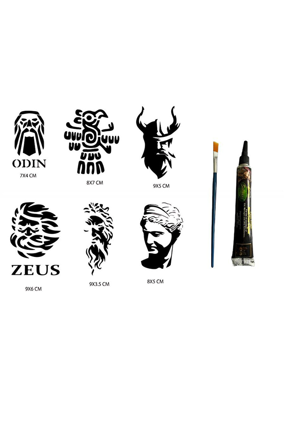 Alsepeteavm Mitolojik Desenler Hint Kınasıyla Geçici Dövme Seti