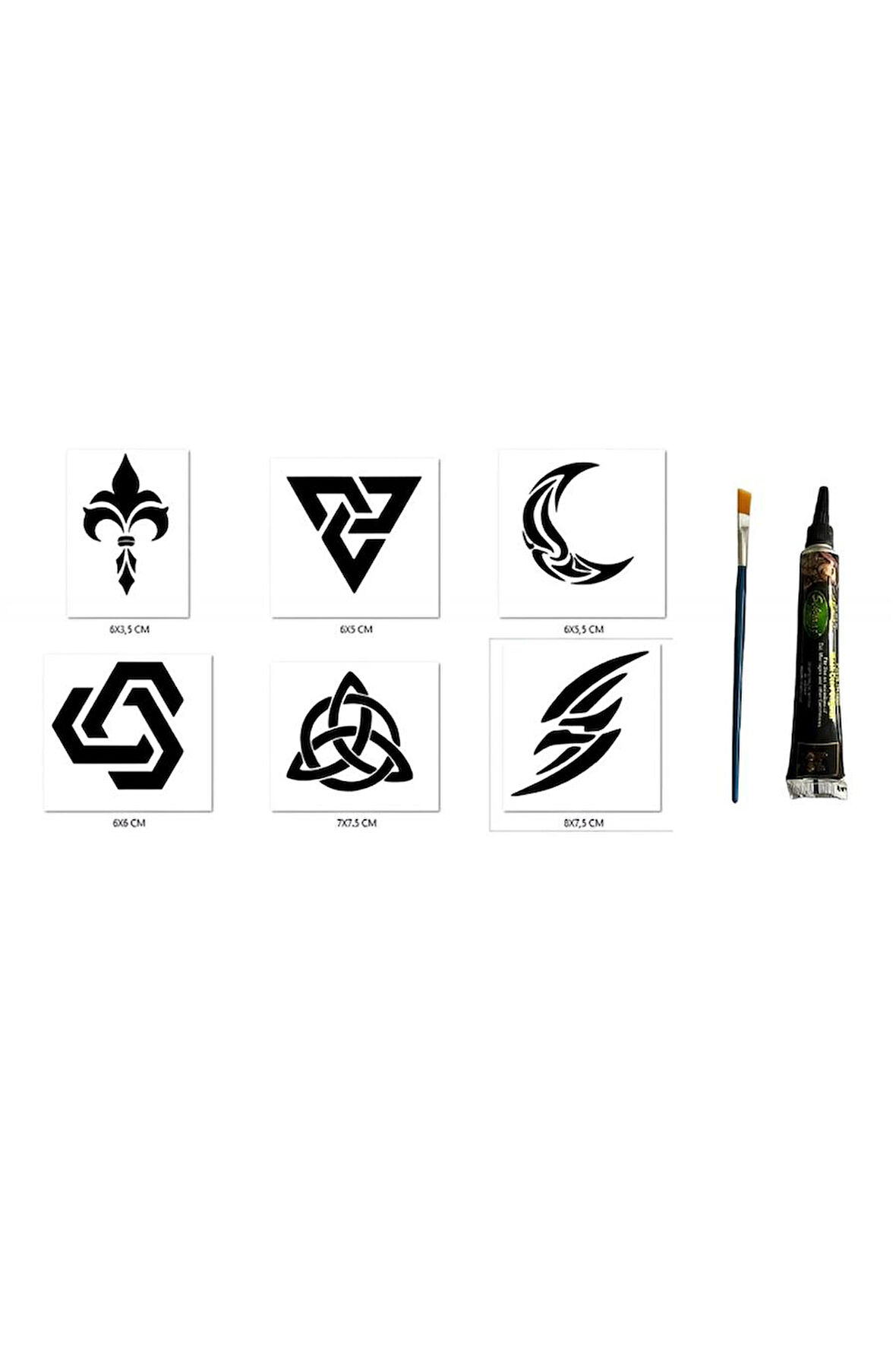 Alsepeteavm Tribal Modeller Hint Kınasıyla Geçici Dövme Seti