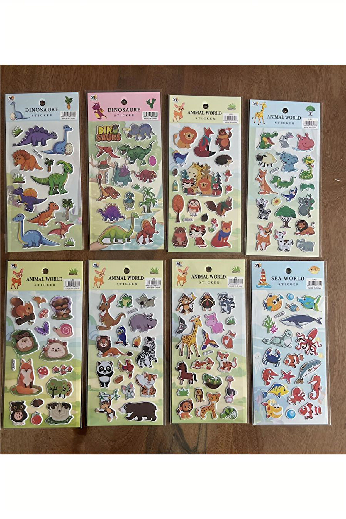 Alsepeteavm 8 Adet Birden Çocuk Eğitici Sticker Çıkartma Seti Model 2