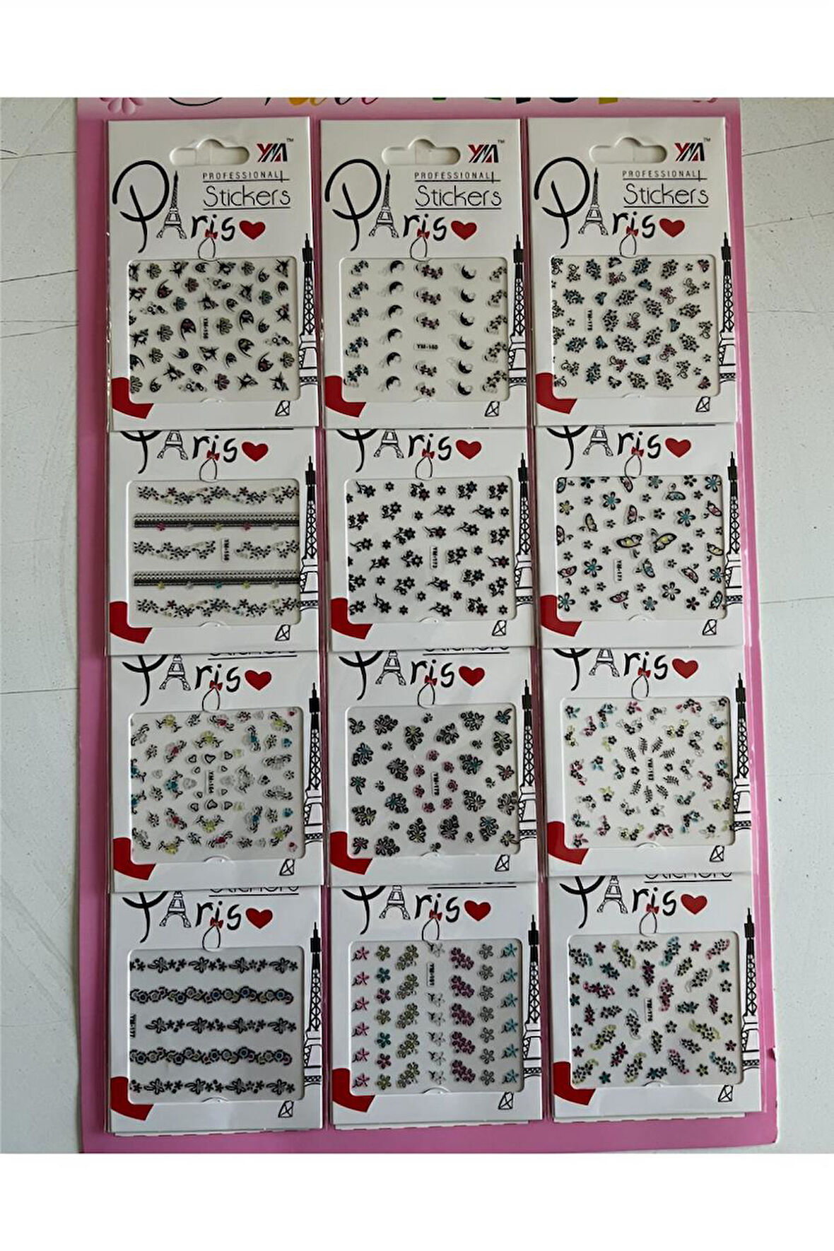 Alsepeteavm Nail Art Tırnak Dövmesi 12 Kartela Birden Mega Paket