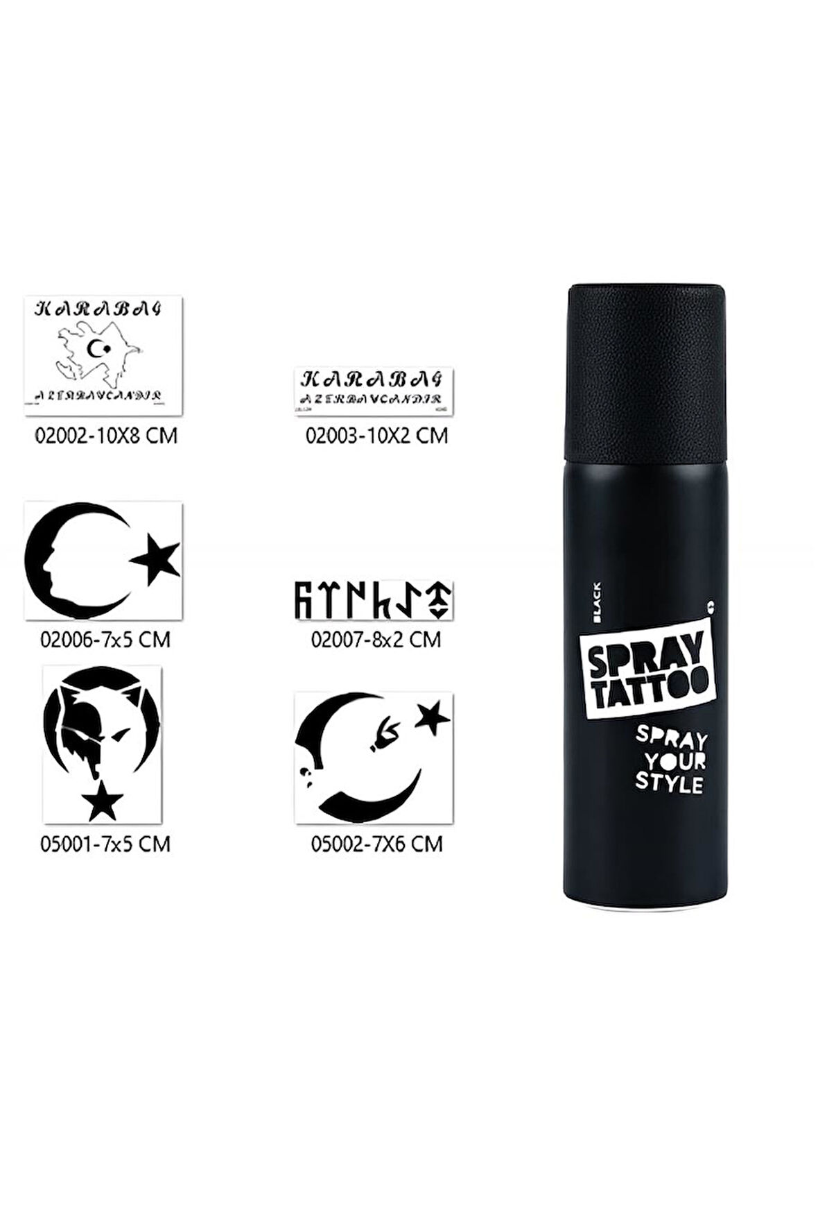 Alsepeteavm Türk Modelleri Sprey Dövme Seti Spray Tatto