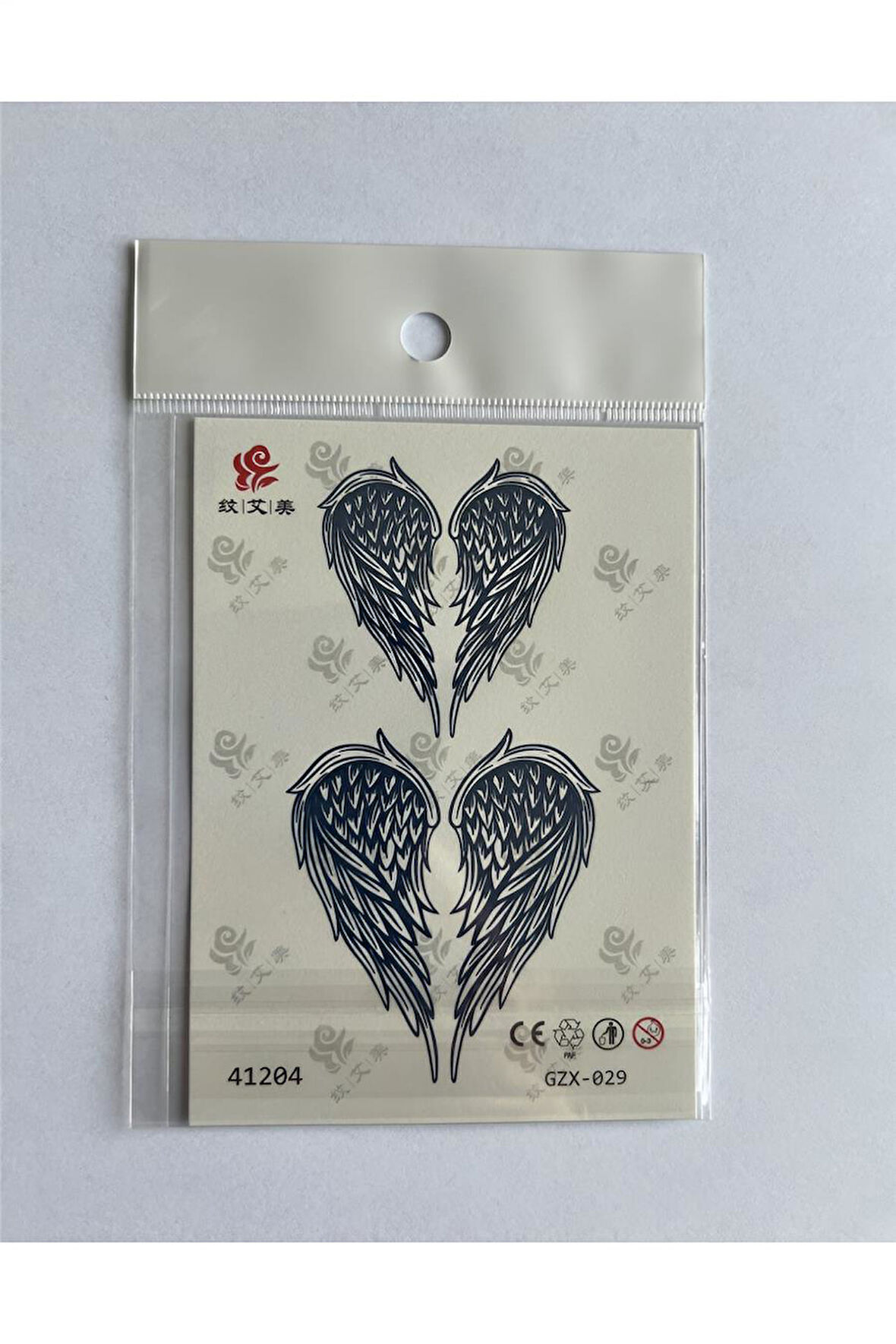 Alsepeteavm Kanat Minimal 11x8 cm Yarı Kalıcı Geçici Dövme Yapıştırma Dövme