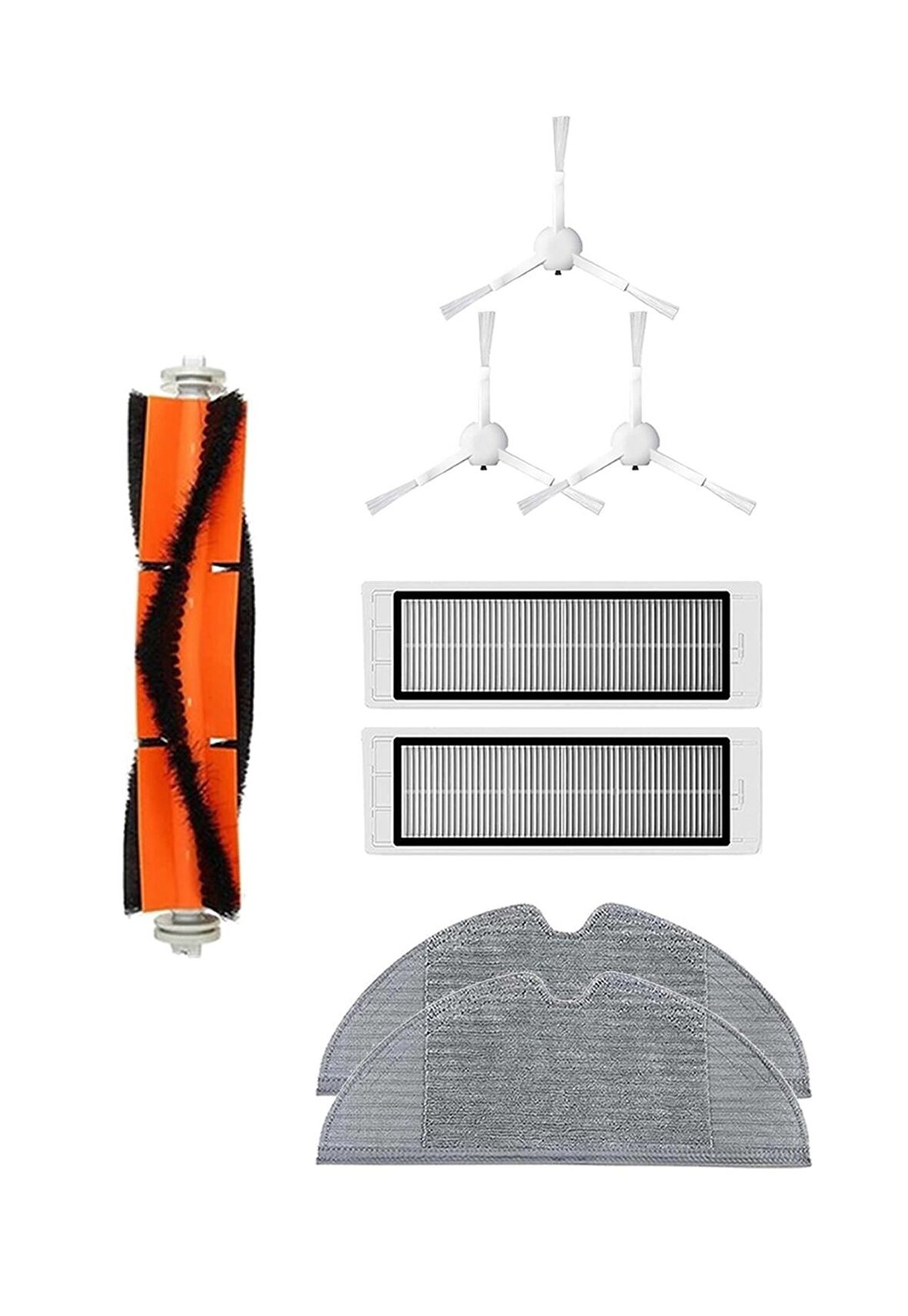 Xiaomi Trouver LDS Robot Süpürge Uyumlu 8'li Yedek Parça Seti