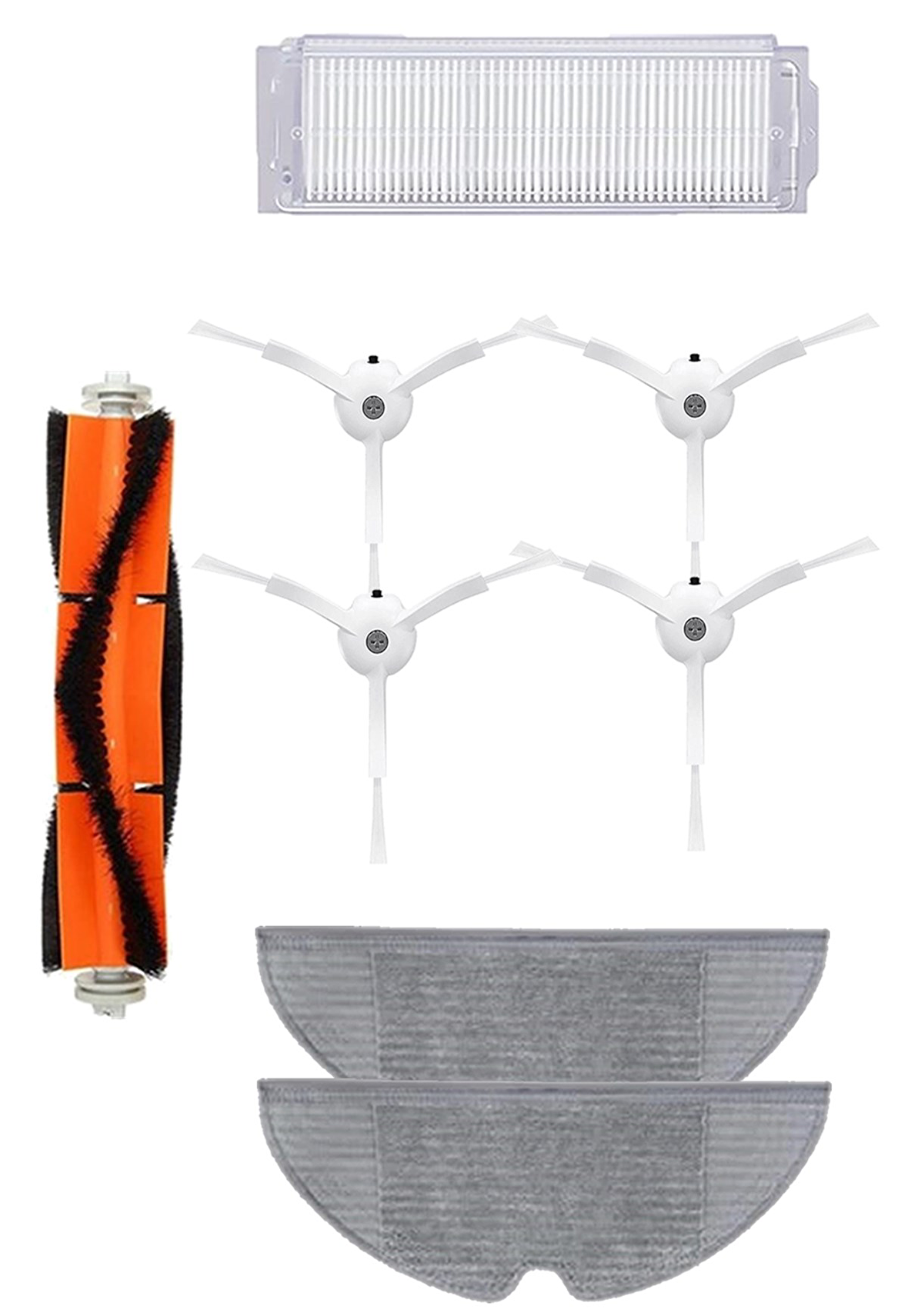 Xiaomi Vacuum Mop 2 Pro Robot Süpürge Uyumlu 8'li Yedek Parça Seti