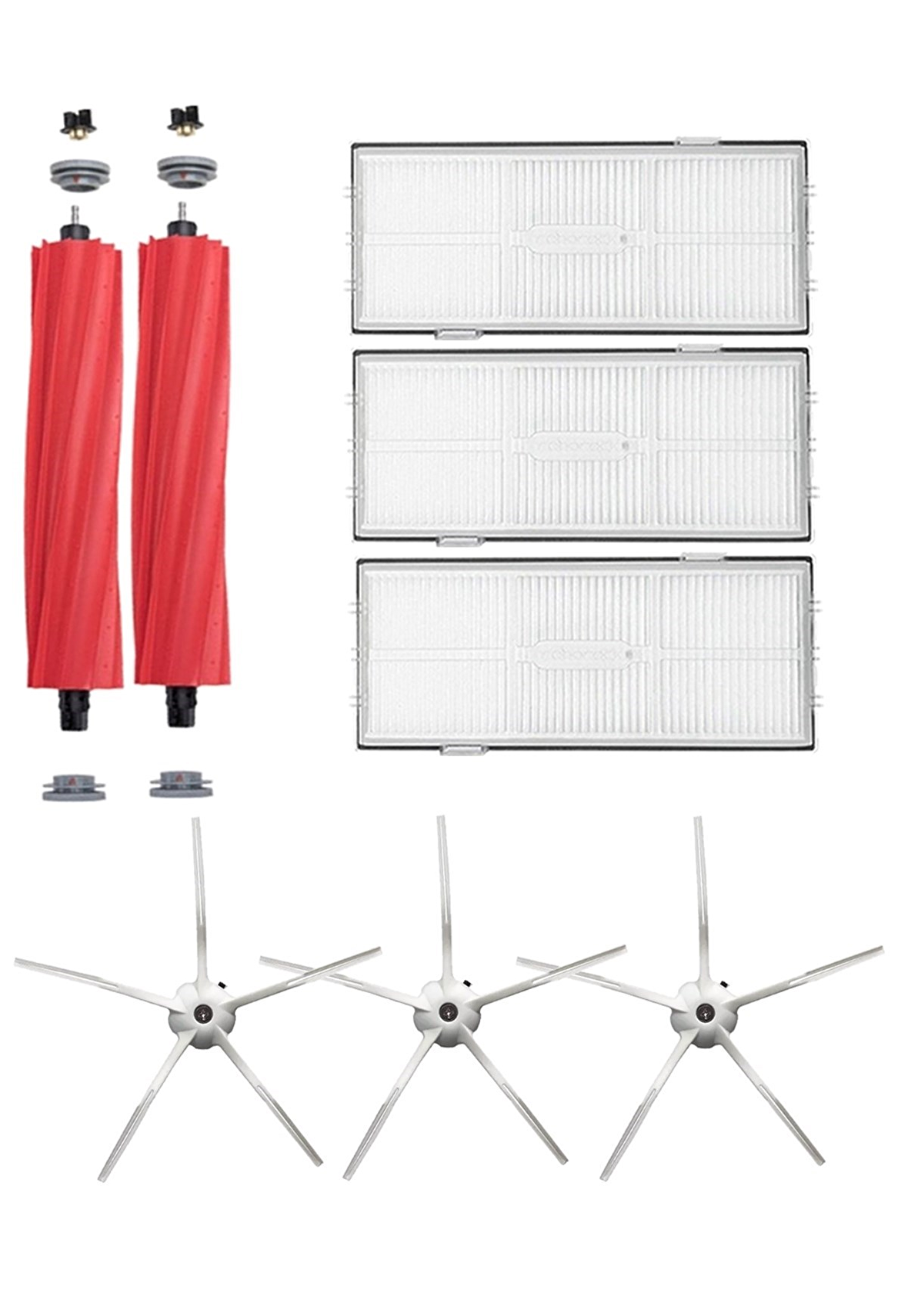 Roborock S7 Max V Robot Süpürge Uyumlu 8'li Yedek Parça Seti