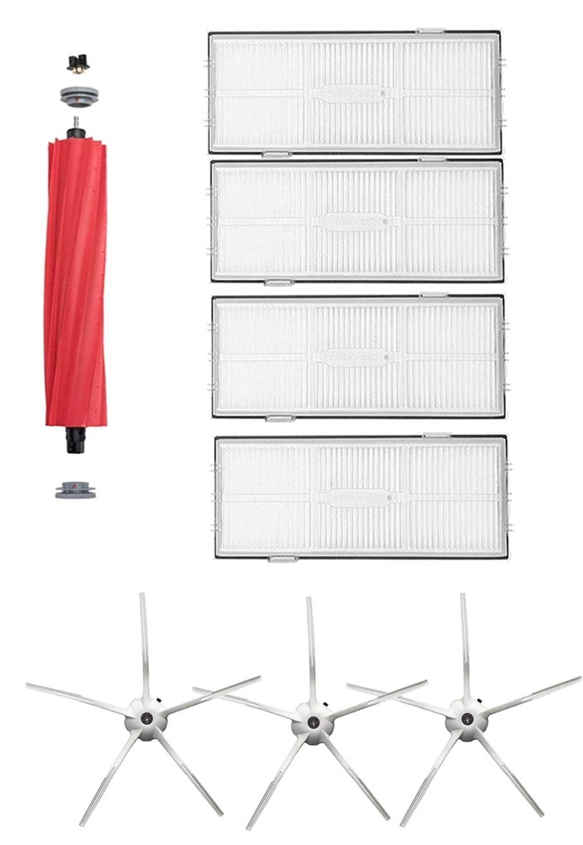 Roborock S7 Max V Robot Süpürge Uyumlu 8'li Yedek Parça Seti