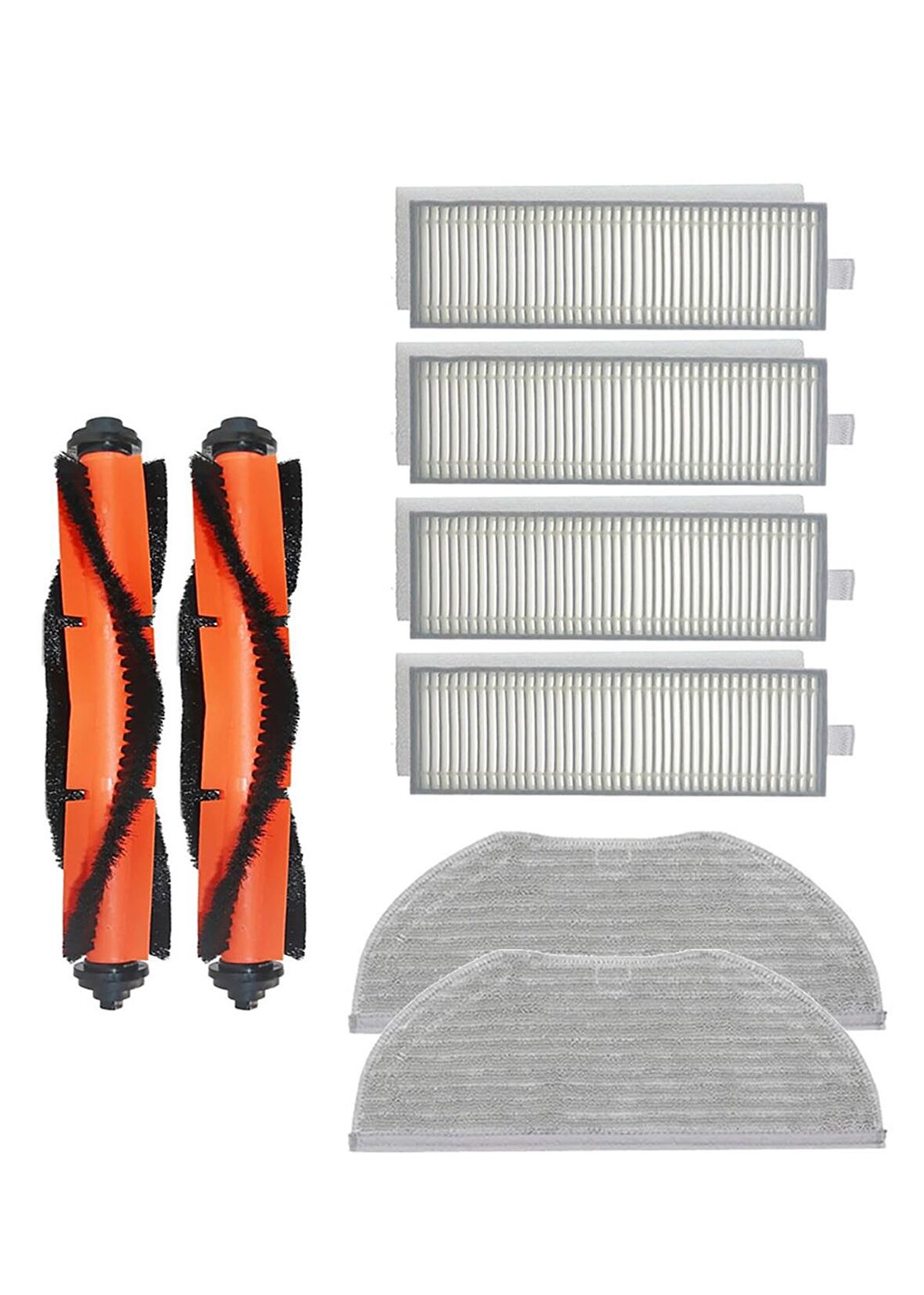 Xiaomi Vacuum Mop 2in1 Essential (MJSTG1) Robot Süpürge Uyumlu 8'li Yedek Parça Seti