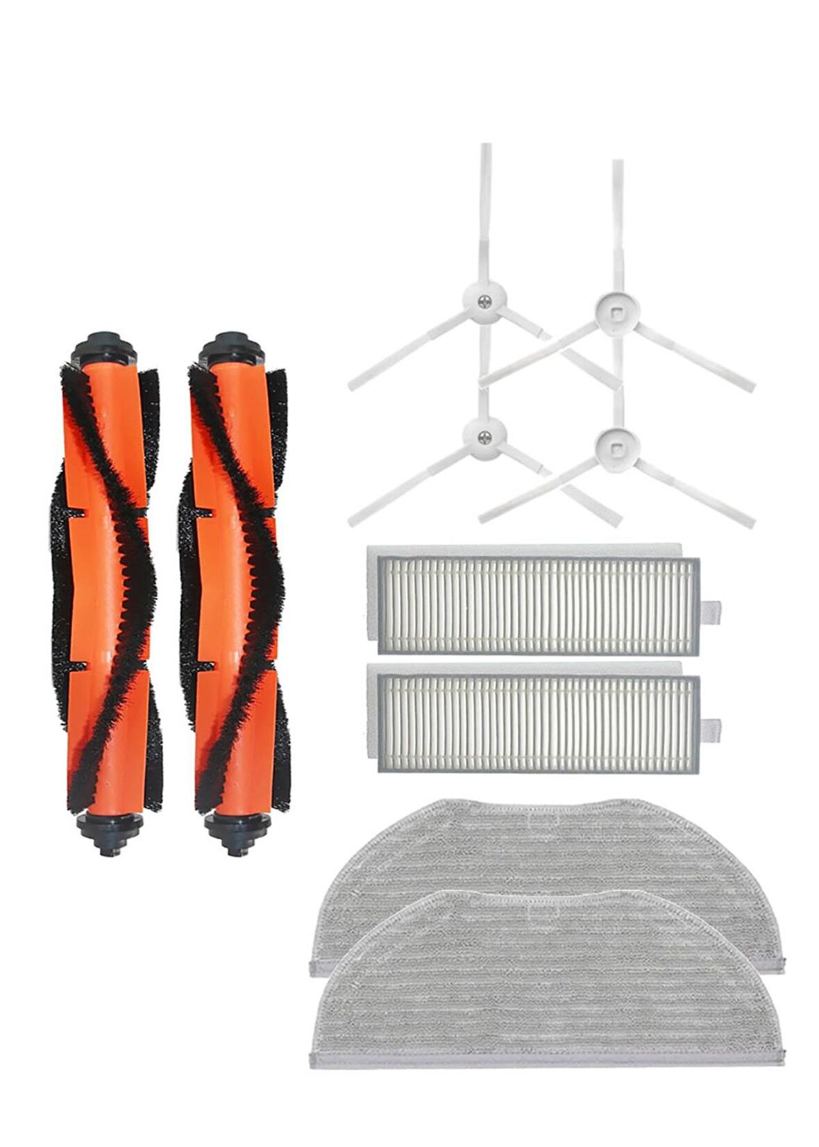 Xiaomi Vacuum Mop 2in1 Essential (MJSTG1) Robot Süpürge Uyumlu 10'lu Yedek Parça Seti