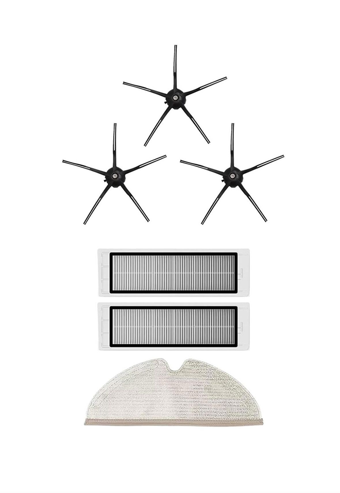 Roborock S5 Max Robot Süpürge Uyumlu 6'lı Yedek Parça Seti