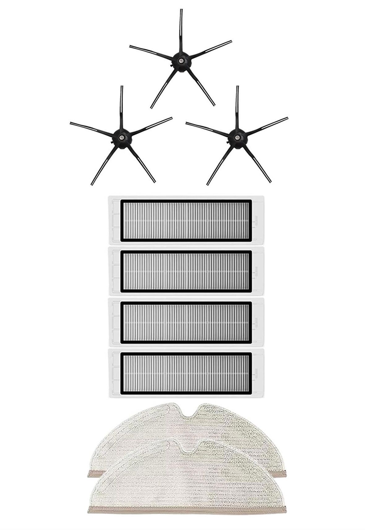 Roborock S5 Max Robot Süpürge Uyumlu 9'lu Yedek Parça Seti