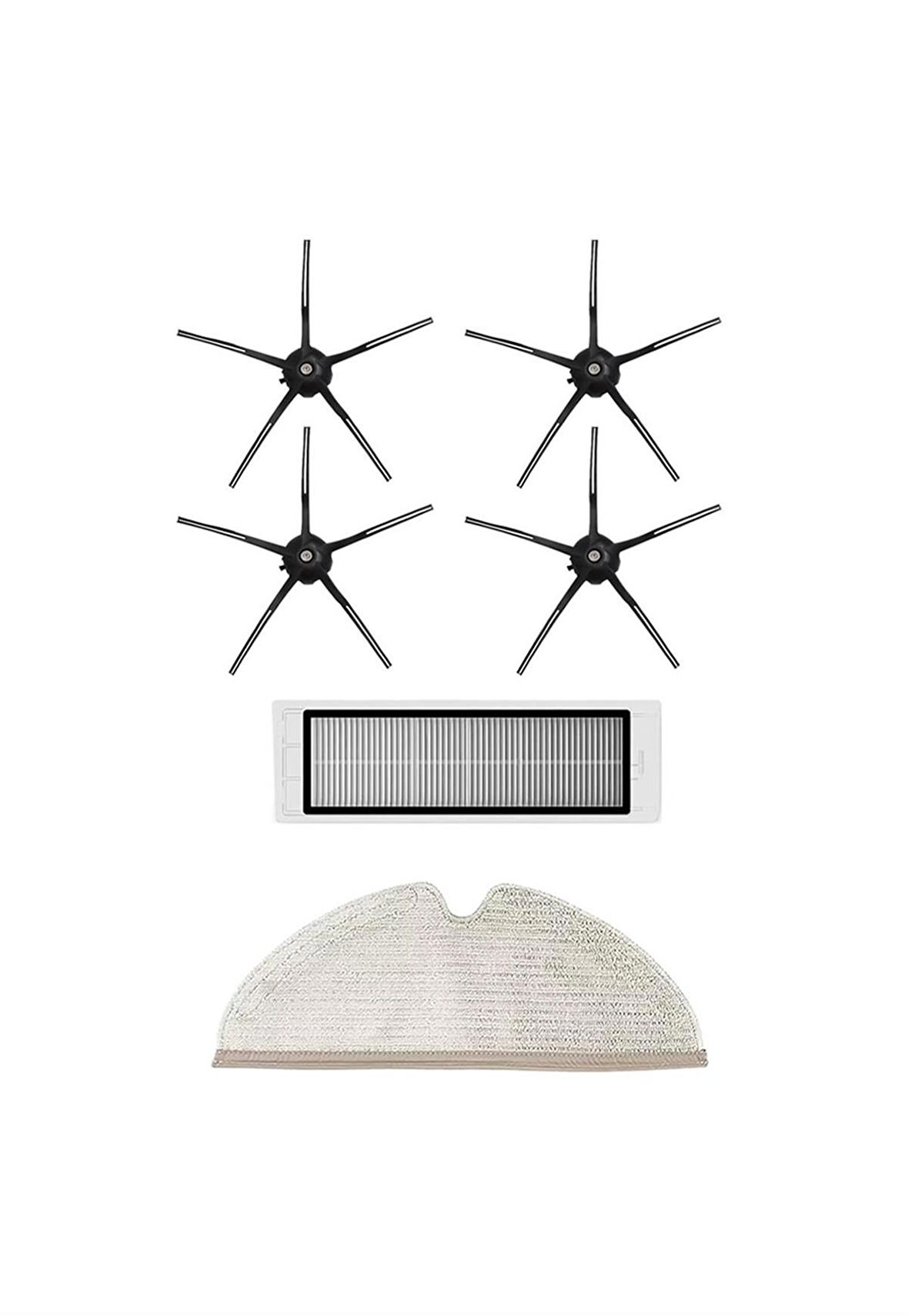 Roborock S5 Max Robot Süpürge Uyumlu 6'lı Yedek Parça Seti