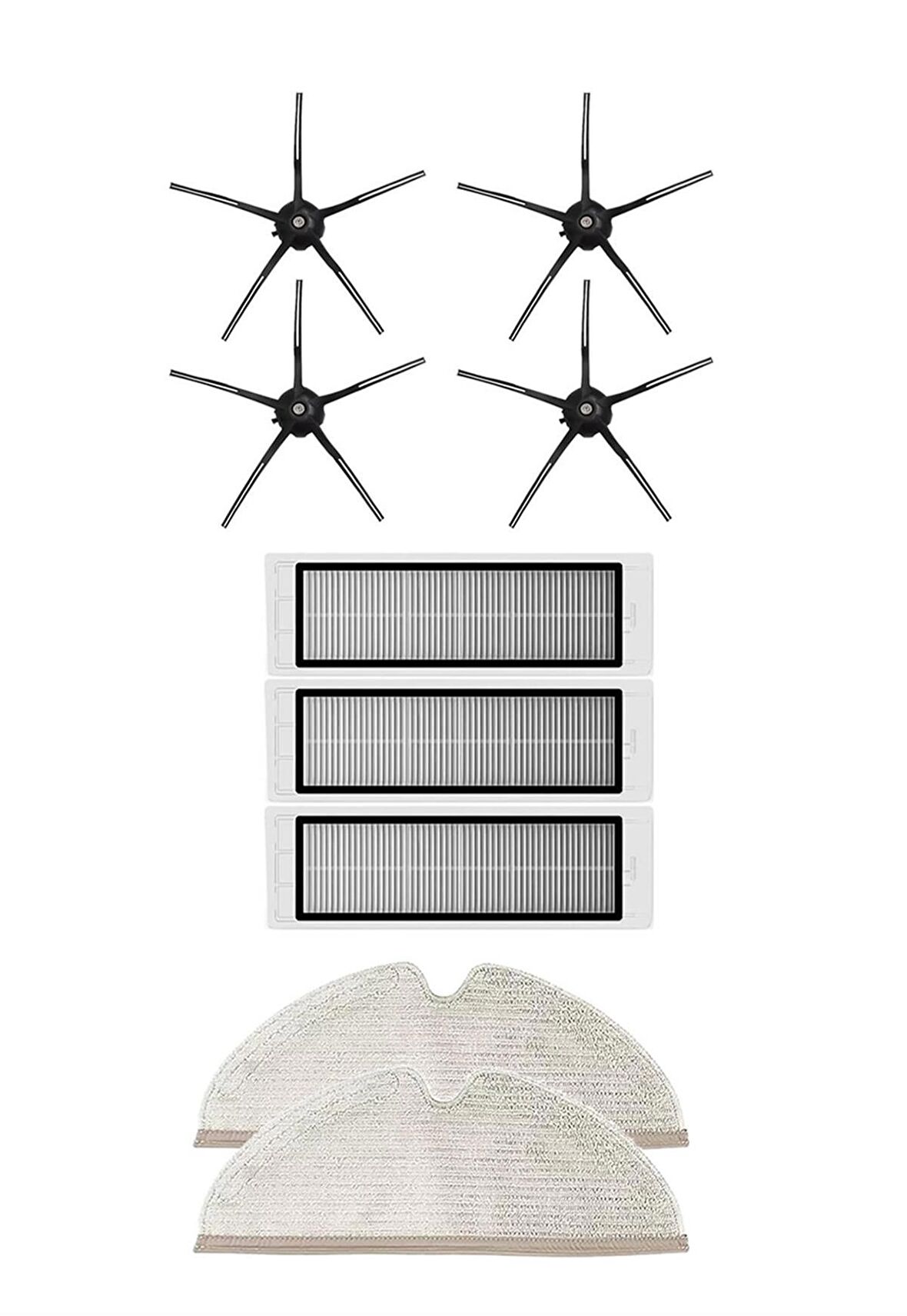Roborock S5 Max Robot Süpürge Uyumlu 9'lu Yedek Parça Seti