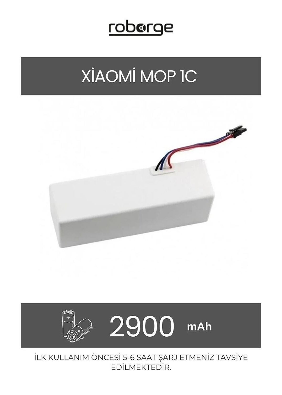 Xiaomi Vacuum Mop 1C (STYTJ01ZHM) Robot Süpürge Uyumlu Batarya 2900 mAh - Muadil Ürün