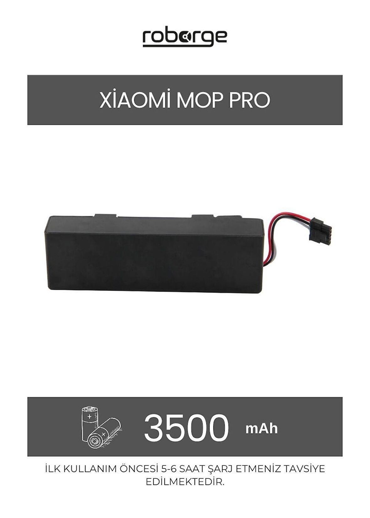 Xiaomi Mop Pro (STYTJ02YM) Robot Süpürge Uyumlu Batarya 3500 mAh - Muadil Ürün