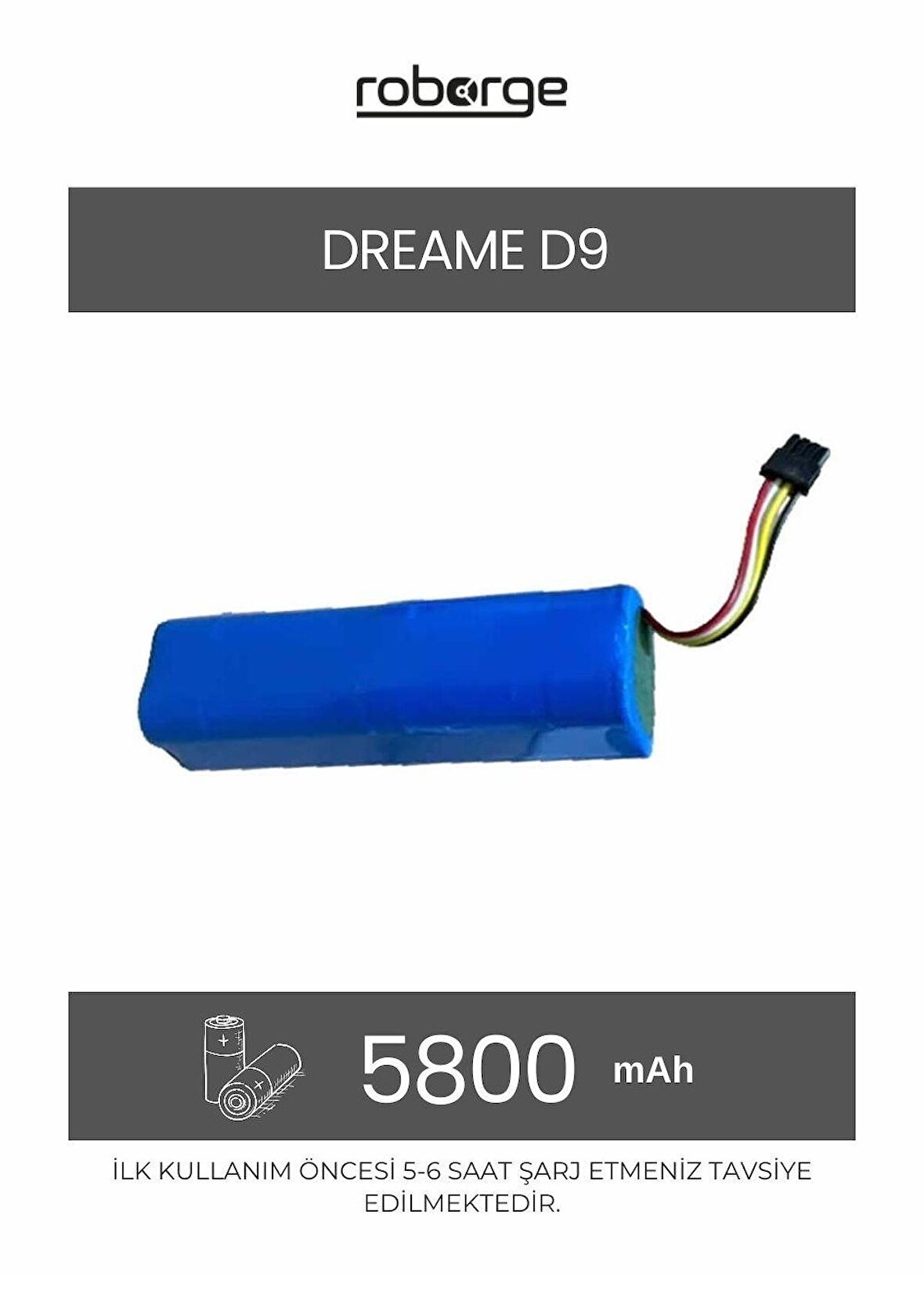 Dreame D9 Robot Süpürge Uyumlu Batarya 5800 mAh - Muadil Ürün