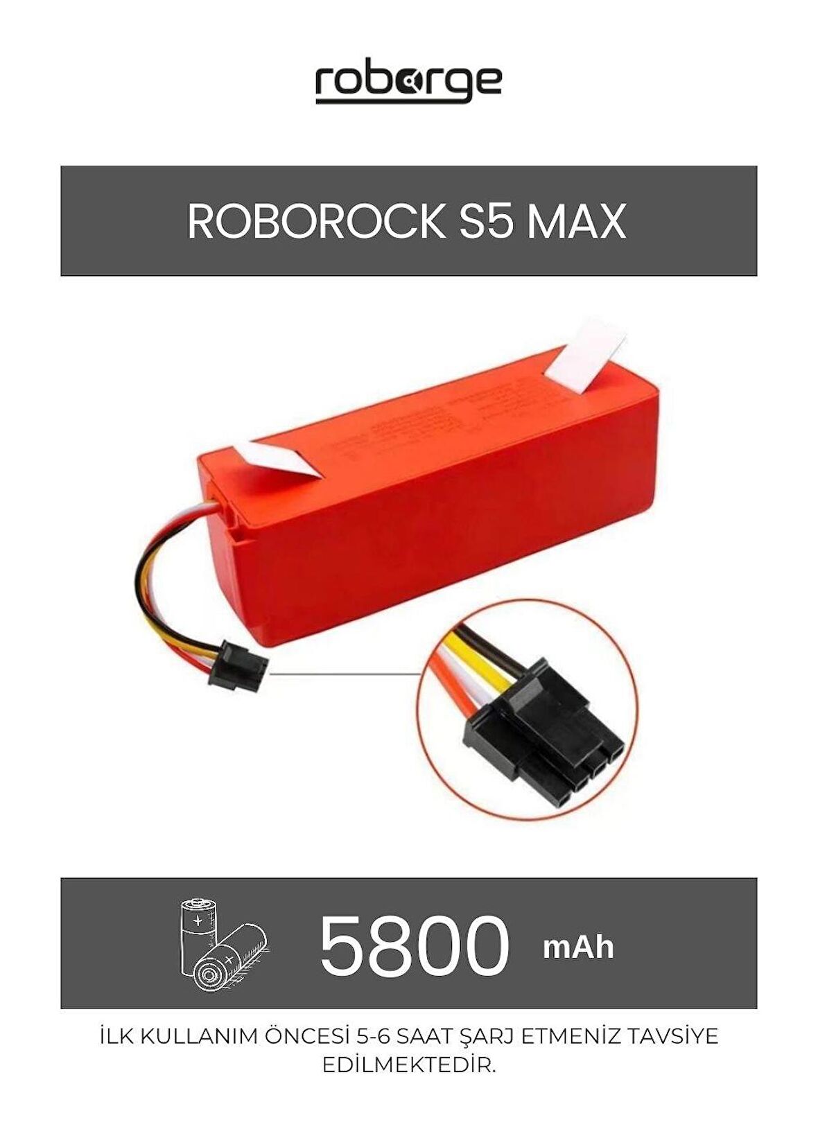 Roborock S5 Max Robot Süpürge Uyumlu Batarya 5800 mAh - Muadil Ürün