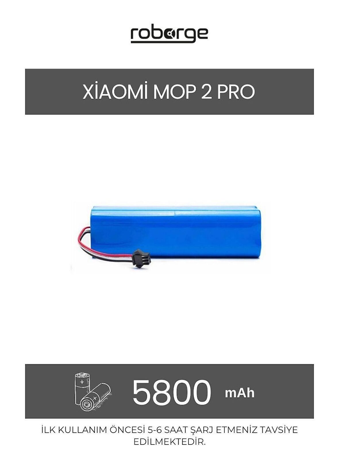 Xiaomi Vacuum Mop 2 Pro (MJST1SHW) Robot Süpürge Uyumlu Batarya 5800 mAh - Muadil Ürün