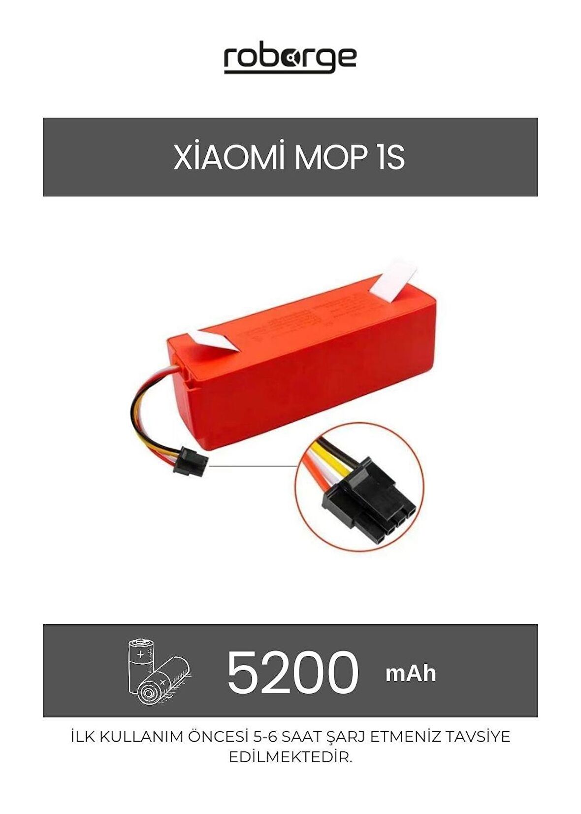 Xiaomi Vacuum Cleaner 1S (SDJQR03RR) Robot Süpürge Uyumlu Batarya 5200 mAh - Muadil Ürün