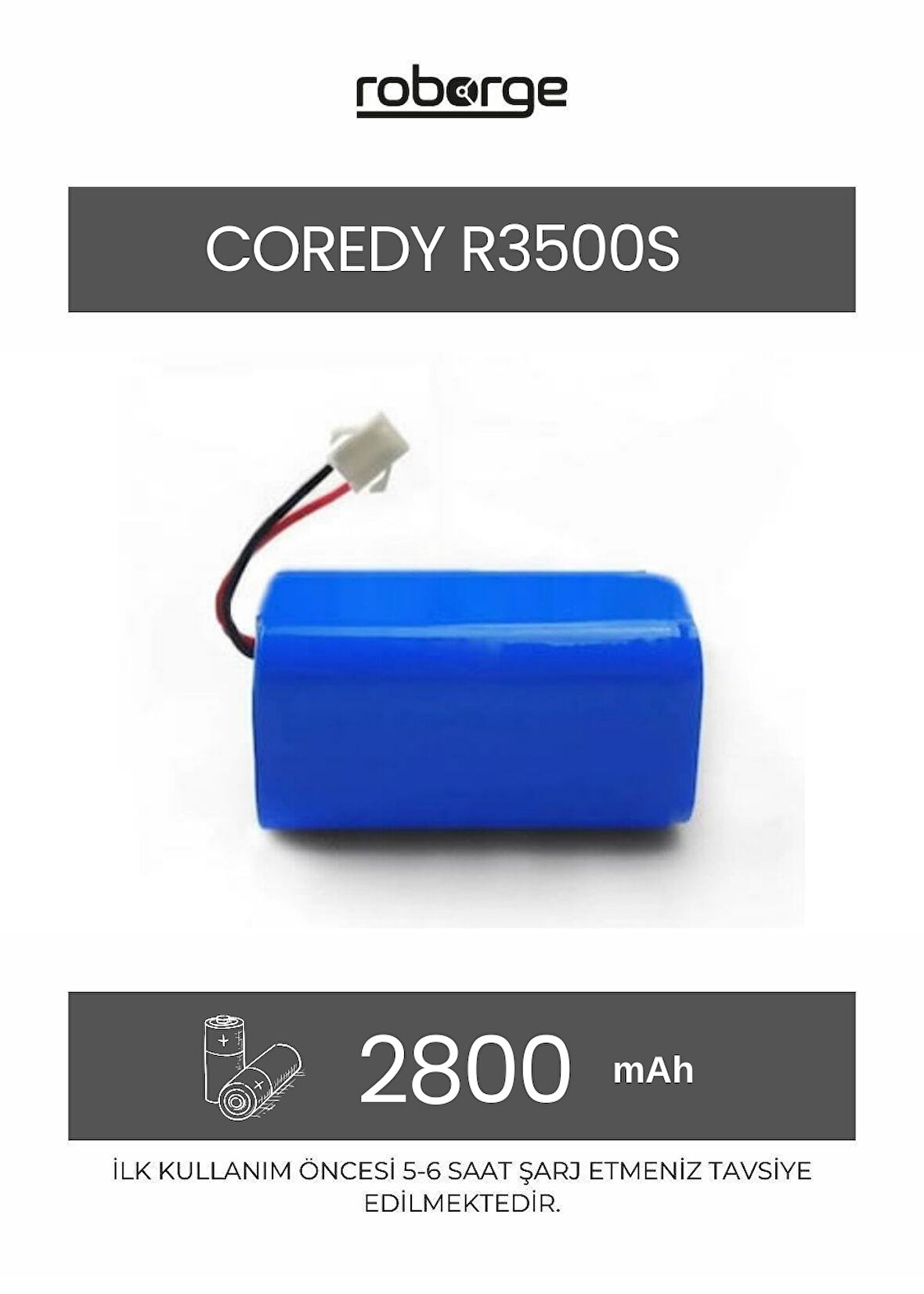 Coredy R3500S Robot Süpürge Uyumlu Batarya 2800 mAh - Muadil Ürün