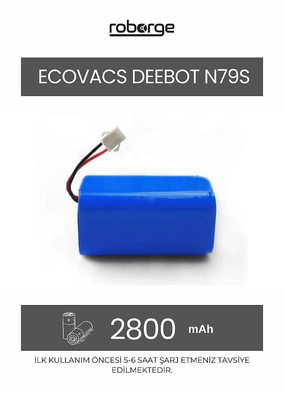 Ecovacs Deebot N79S Robot Süpürge Uyumlu Batarya 2800 mAh - Muadil Ürün