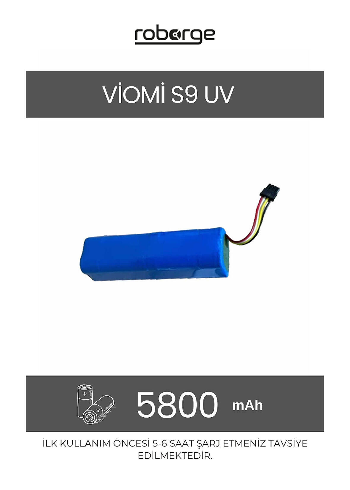 Viomi S9 UV Robot Süpürge Uyumlu Batarya 5800 mAh - Muadil Ürün