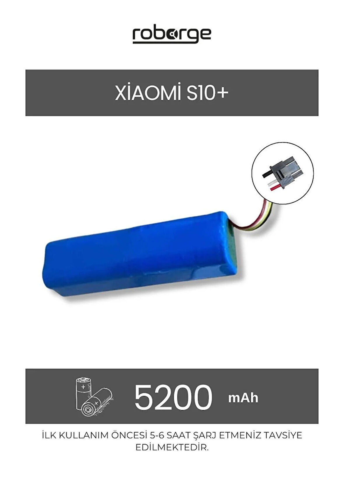 Xiaomi Robot Vacuum S10+ (B105) Robot Süpürge Uyumlu Batarya 5200 mAh - Muadil Ürün