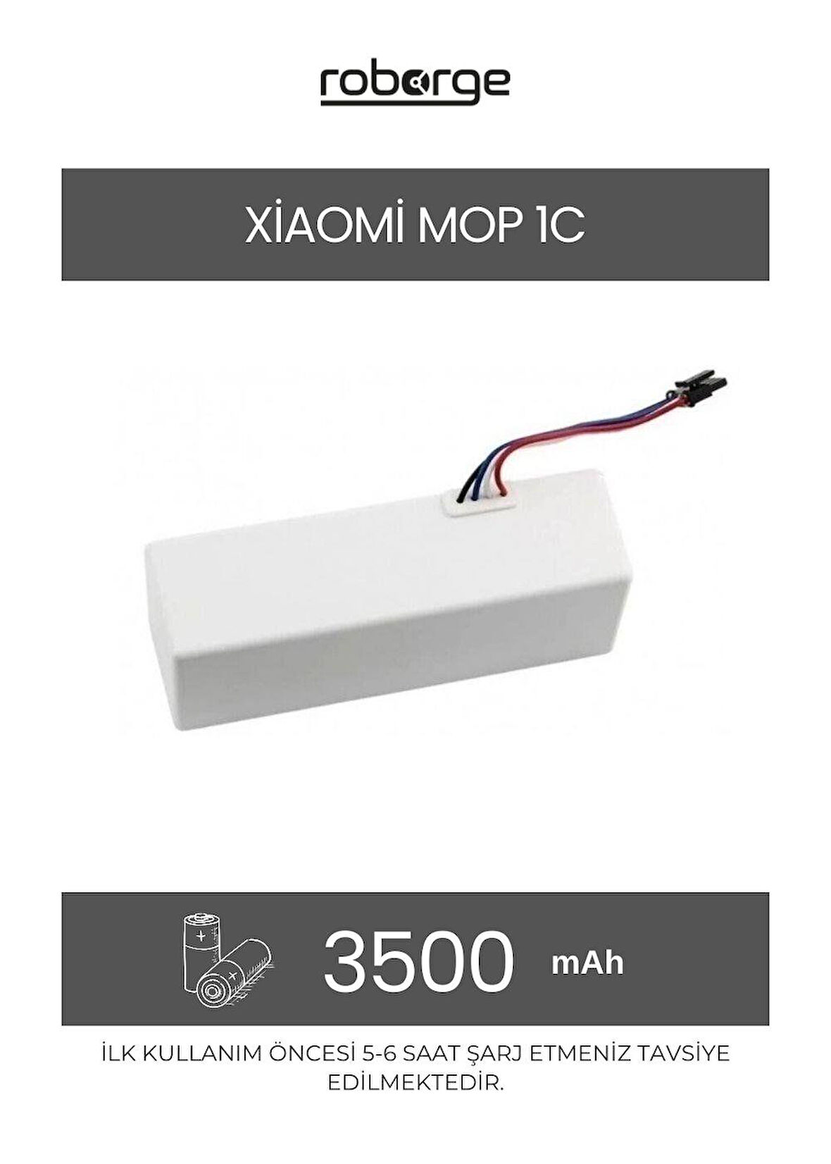 Xiaomi Vacuum Mop 1C (STYTJ01ZHM) Robot Süpürge Uyumlu Batarya 3500 mAh - Muadil Ürün
