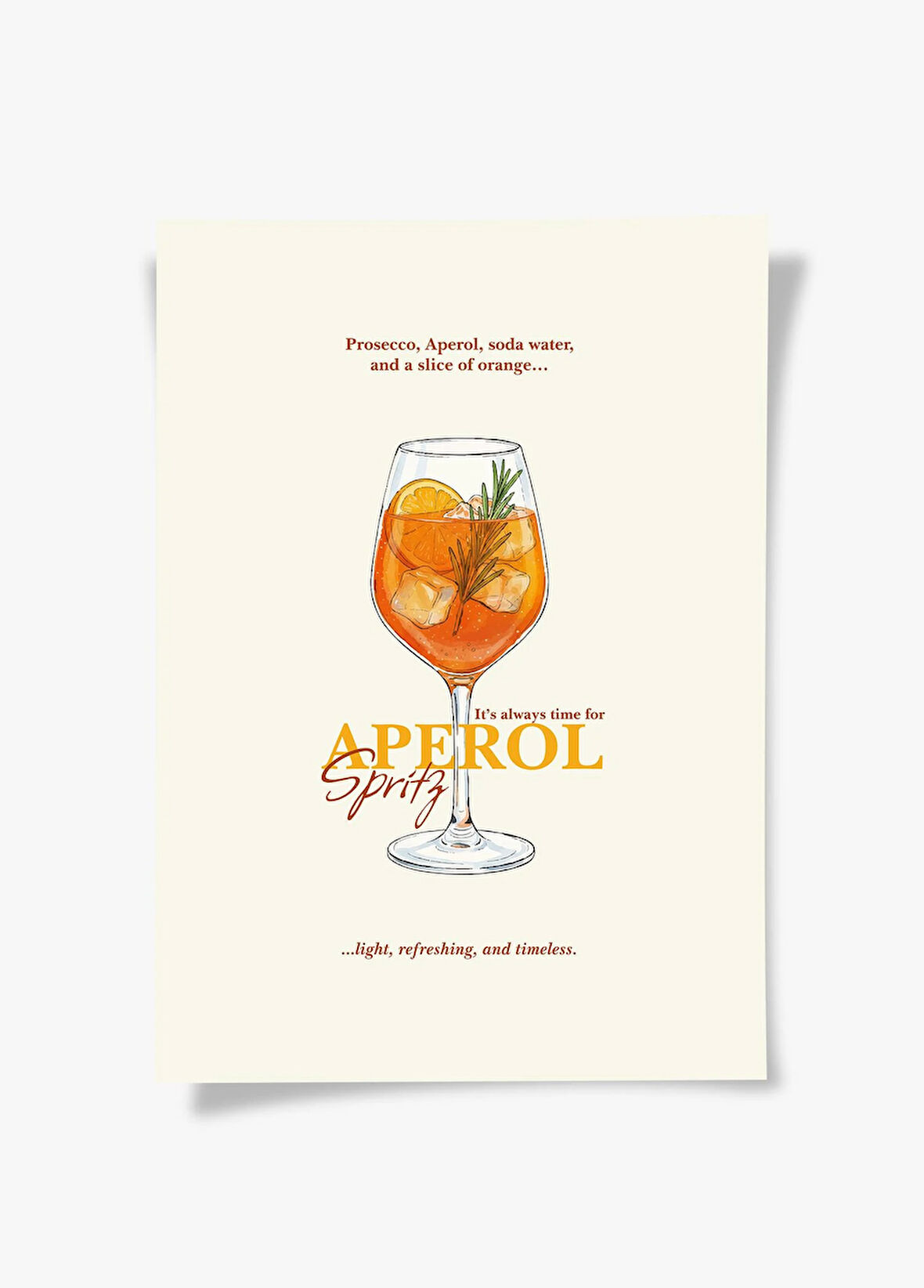 Aperol Spritz Kokteyl Posteri