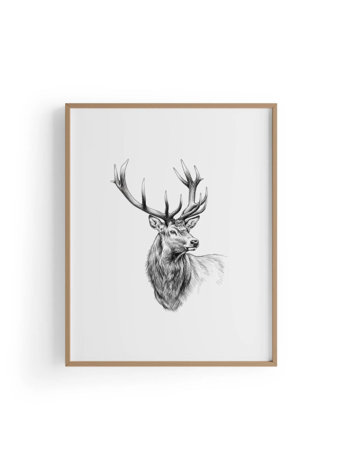 Karakalem Koleksiyonu Geyik Posteri